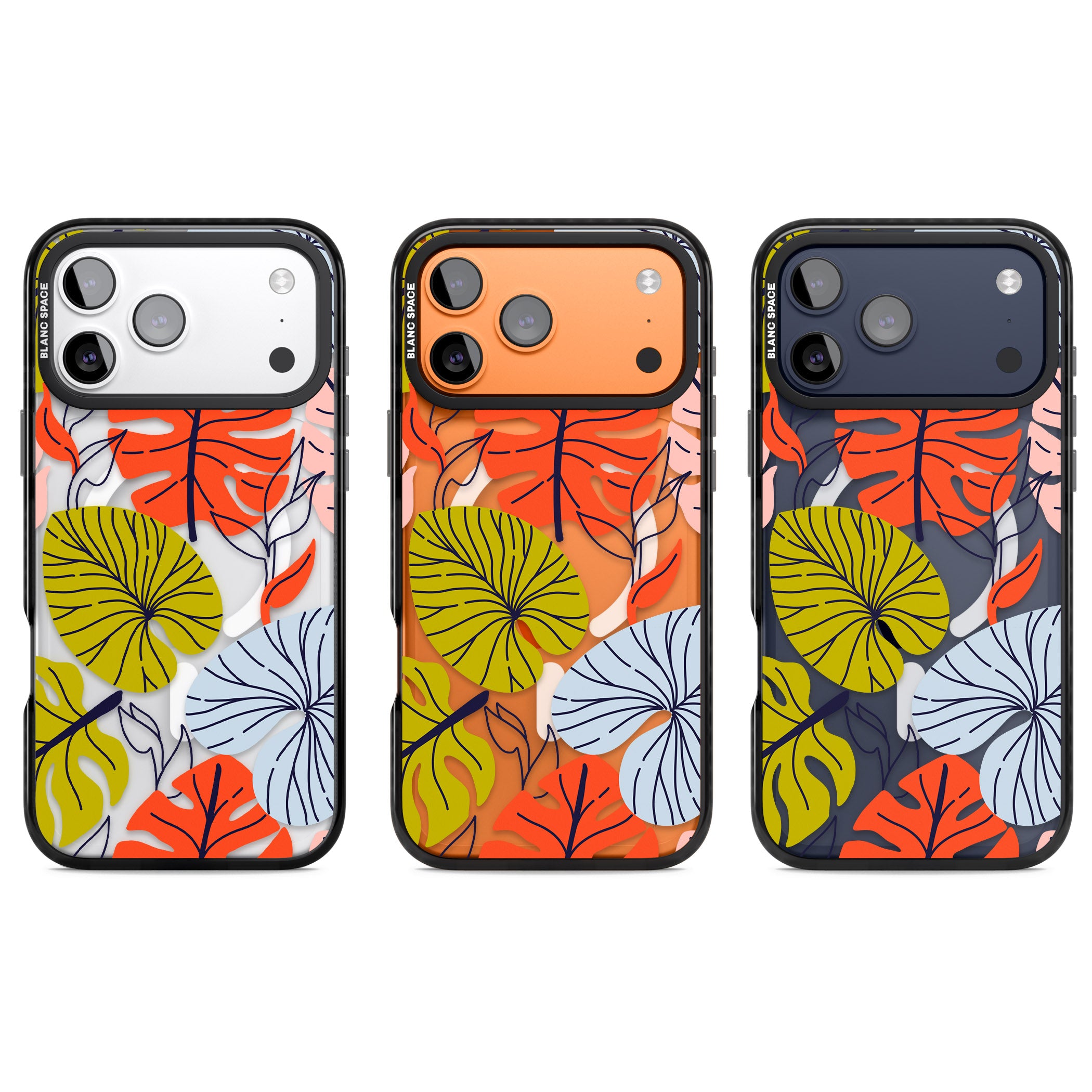 Retro Leaves iPhone 17 Pro Impact Pro Black Phone Case APT Impact Protection