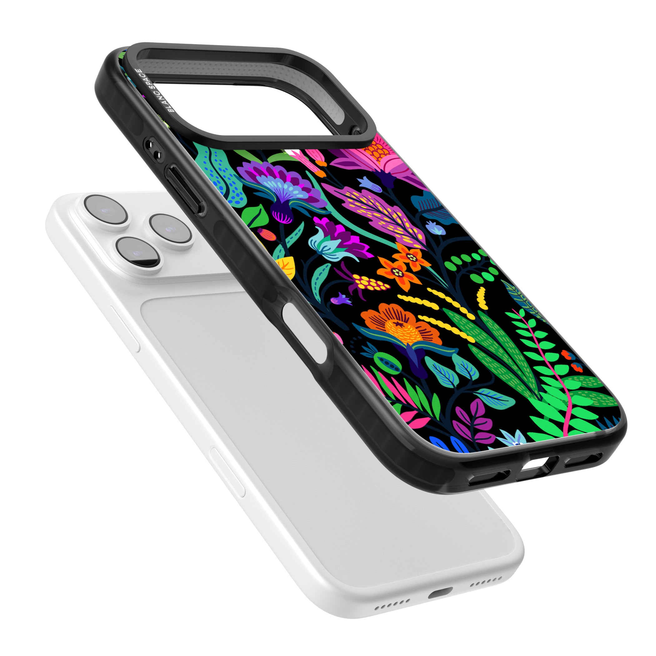 Floral Vibe (Black) iPhone 17 Pro Impact Pro Black Phone Case Colours