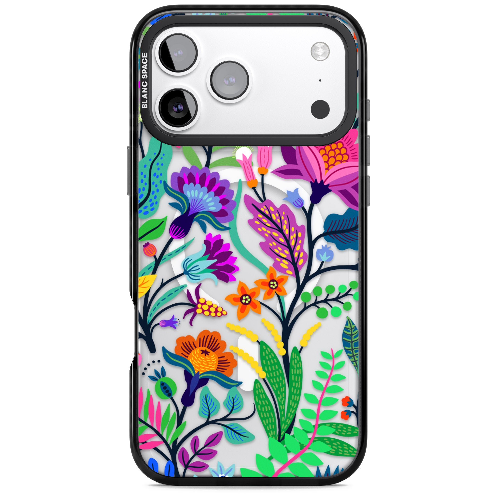 Floral Vibe iPhone 17 Pro Impact Pro Black Phone Case
