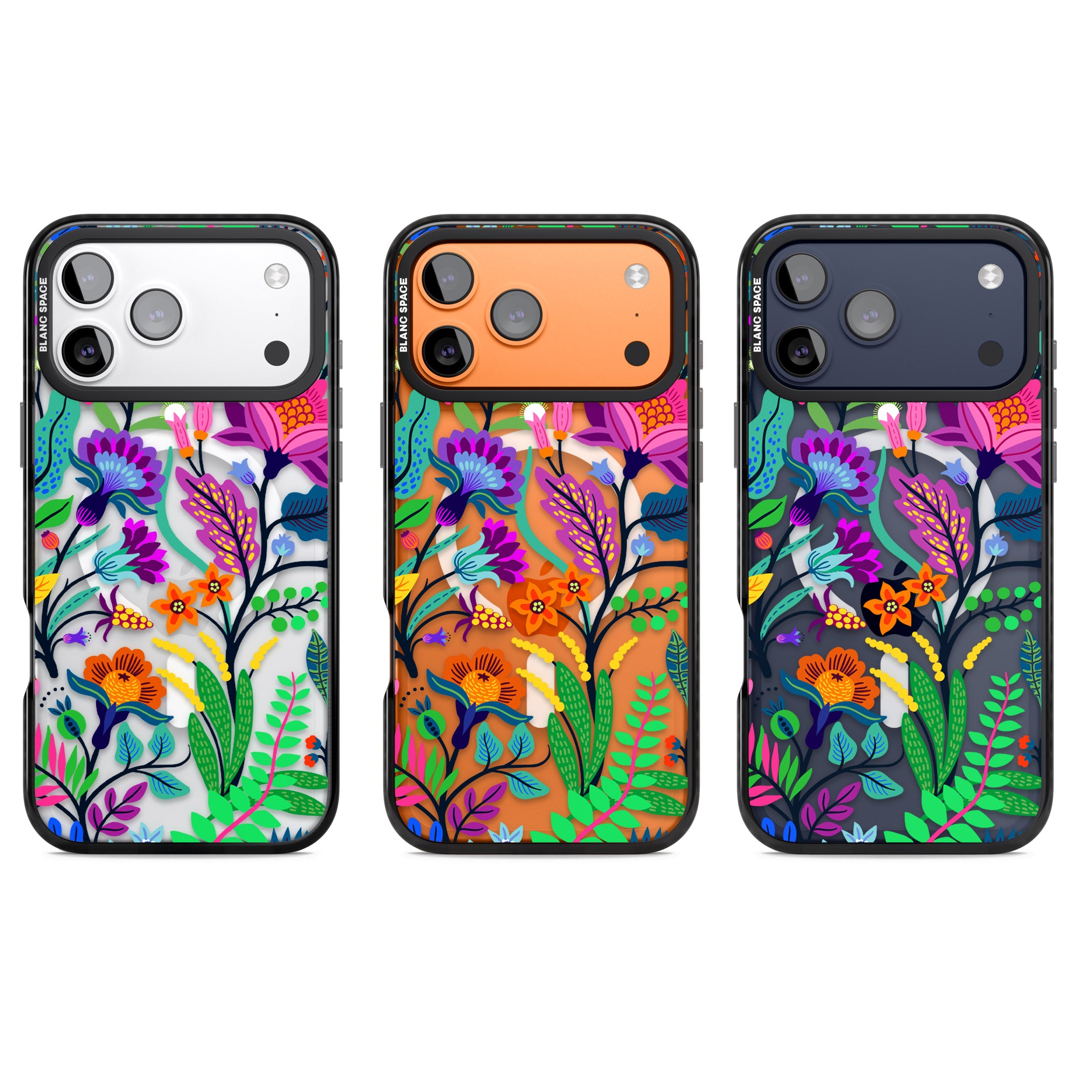 Floral Vibe iPhone 17 Pro Impact Pro Black Phone Case APT Impact Protection