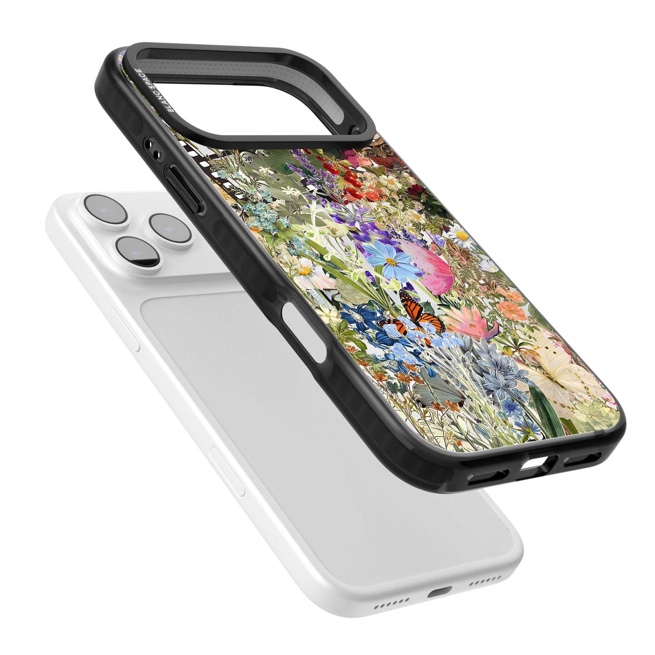 Flower Mix Collage iPhone 17 Pro Impact Pro Black Phone Case Colours