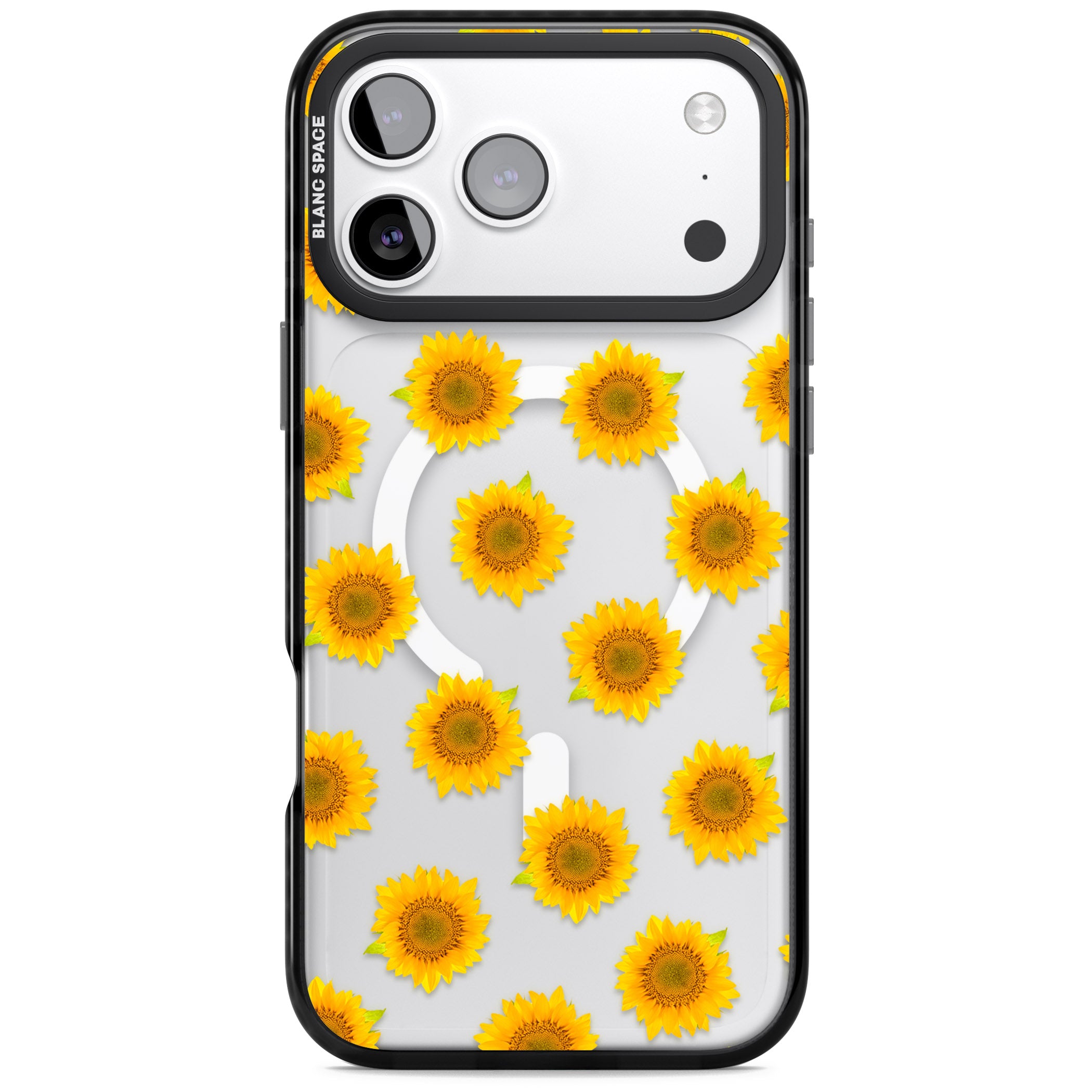 Sunflower Flourish iPhone 17 Pro Impact Pro Black Phone Case
