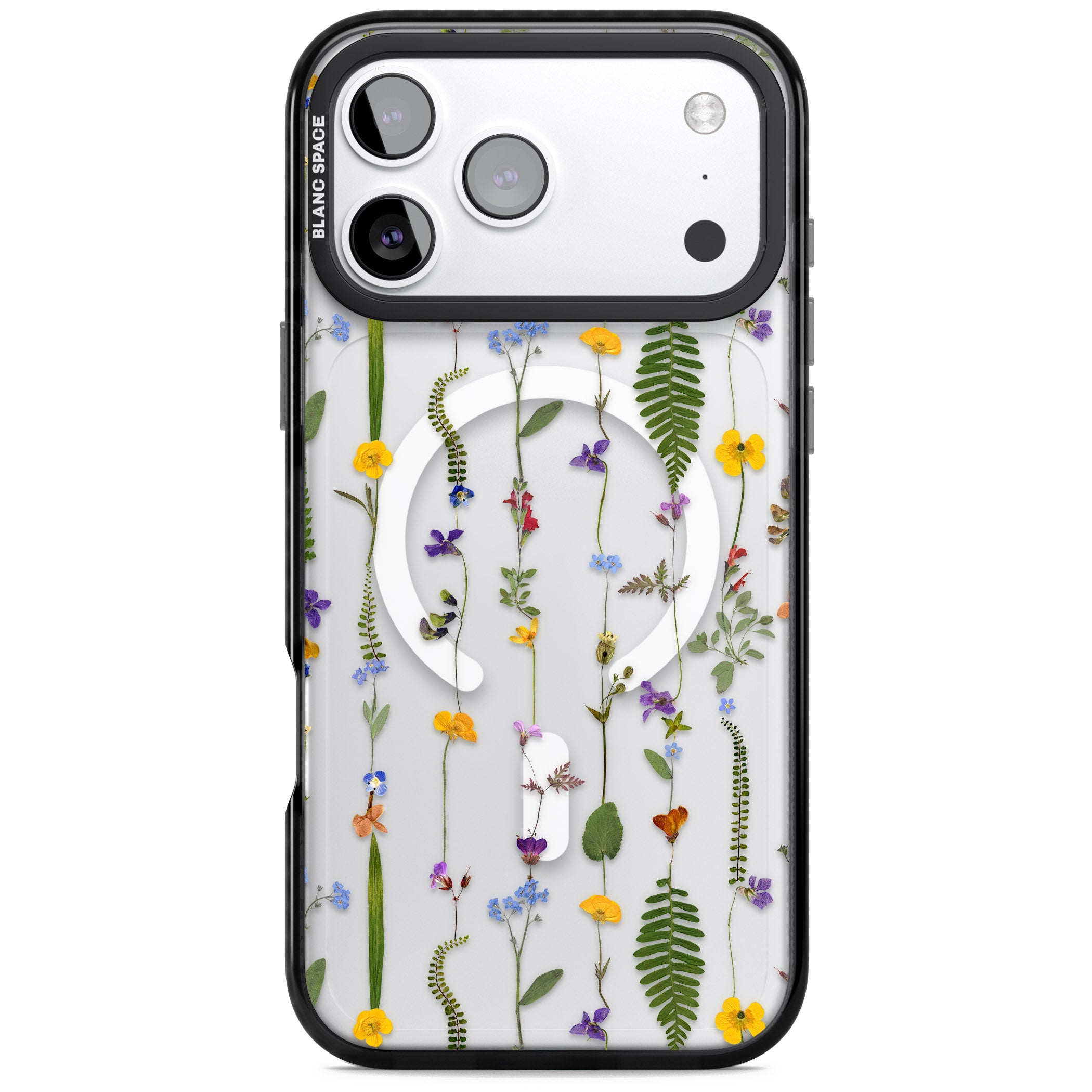 Wildflower Chain iPhone 17 Pro Impact Pro Black Phone Case