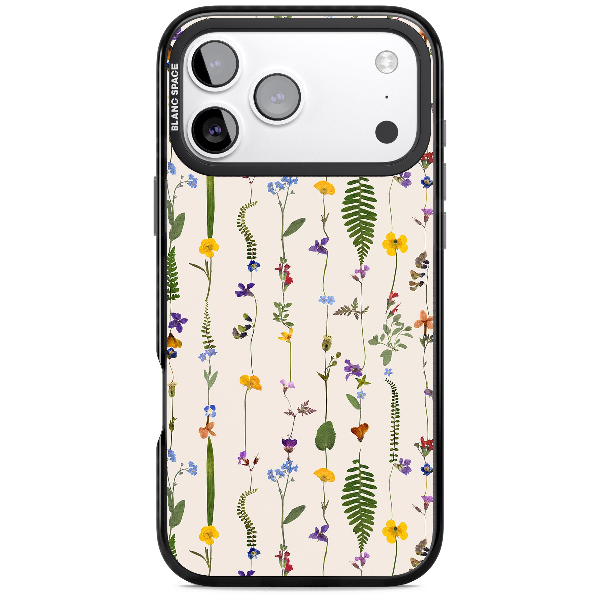 Wildflower Vertical iPhone 17 Pro Impact Pro Black Phone Case
