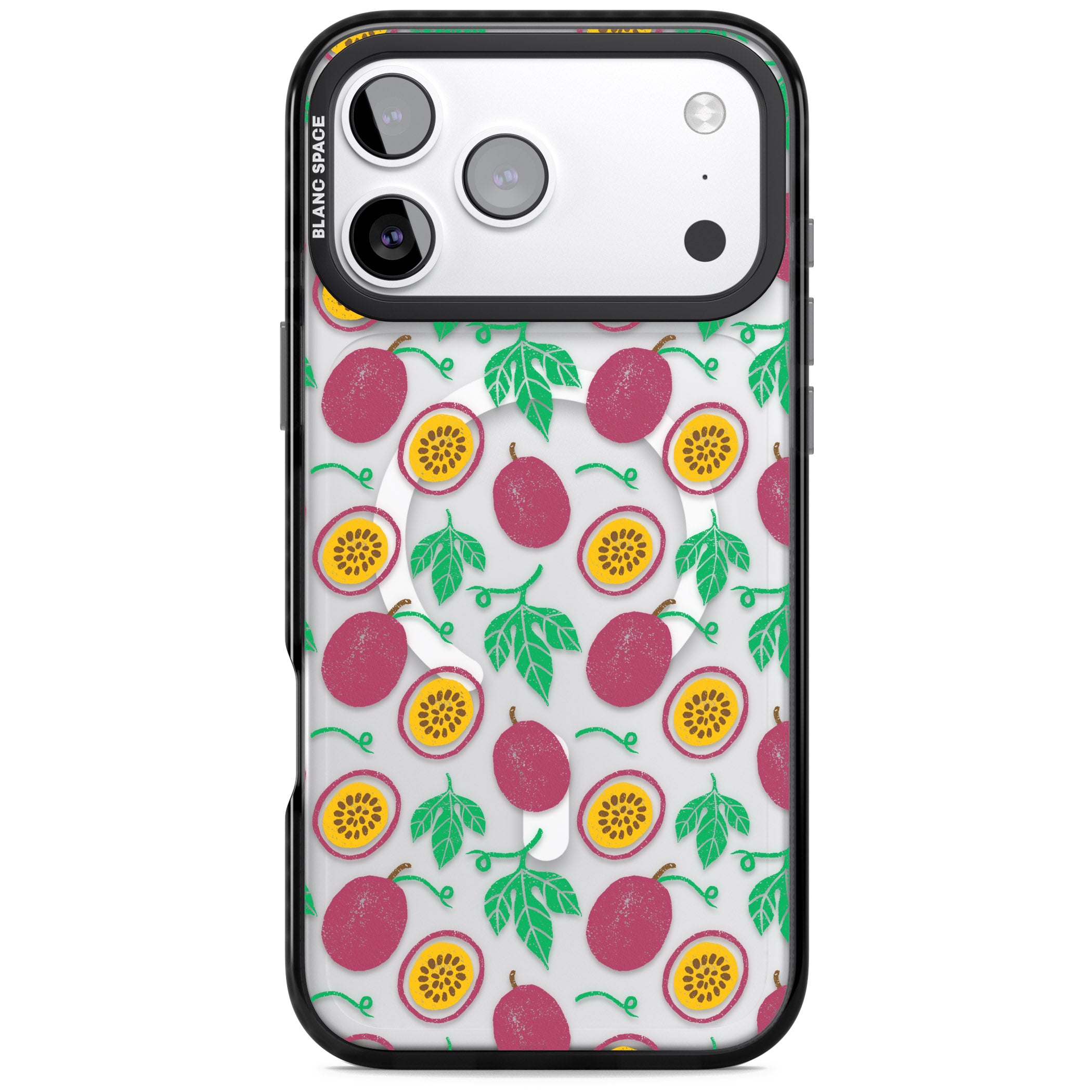 Passion Fruit Paradise iPhone 17 Pro Impact Pro Black Phone Case