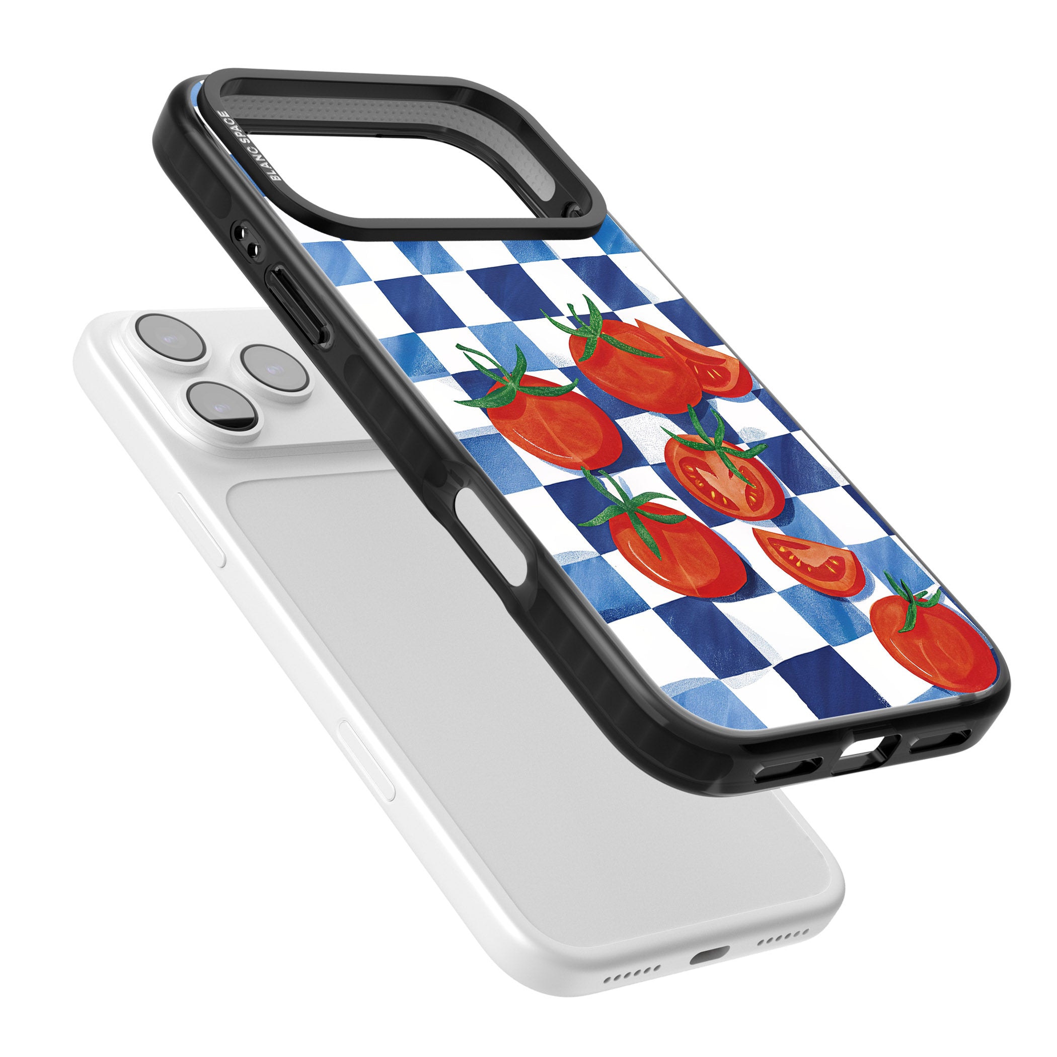 Blue Picnic Blanket & Tomatoes iPhone 17 Pro Impact Pro Black Phone Case Colours