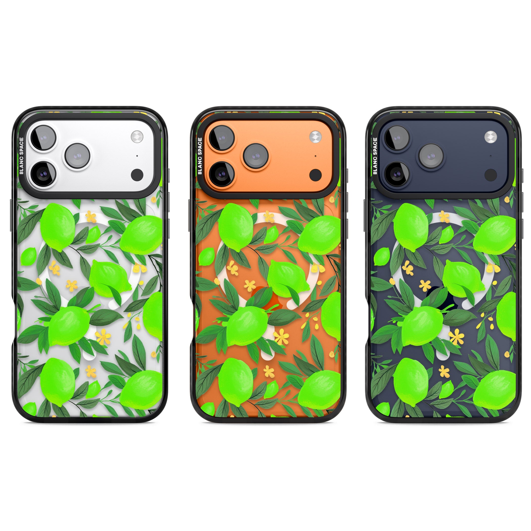 Lime Pattern iPhone 17 Pro Impact Pro Black Phone Case APT Impact Protection