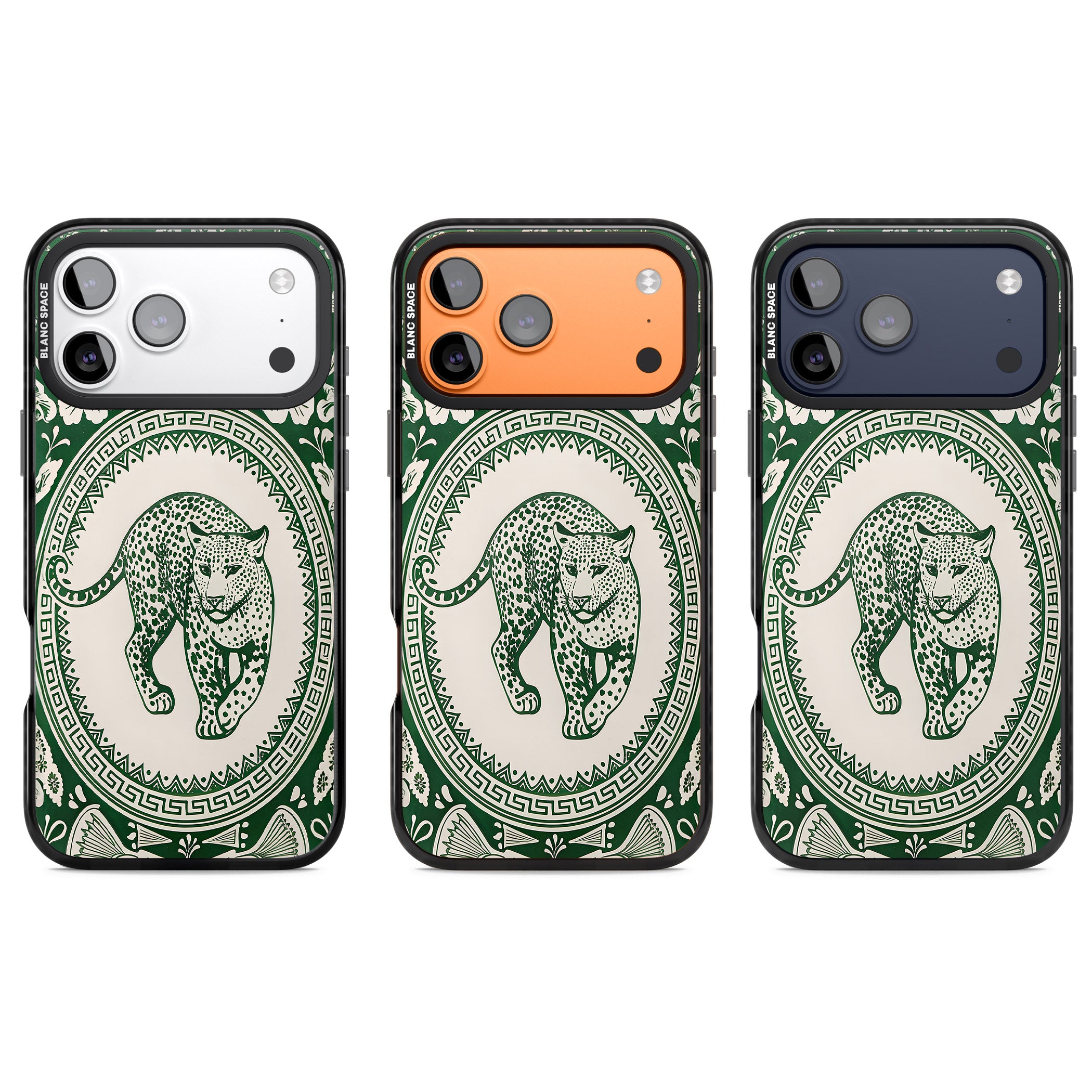 Green Leopard iPhone 17 Pro Impact Pro Black Phone Case APT Impact Protection