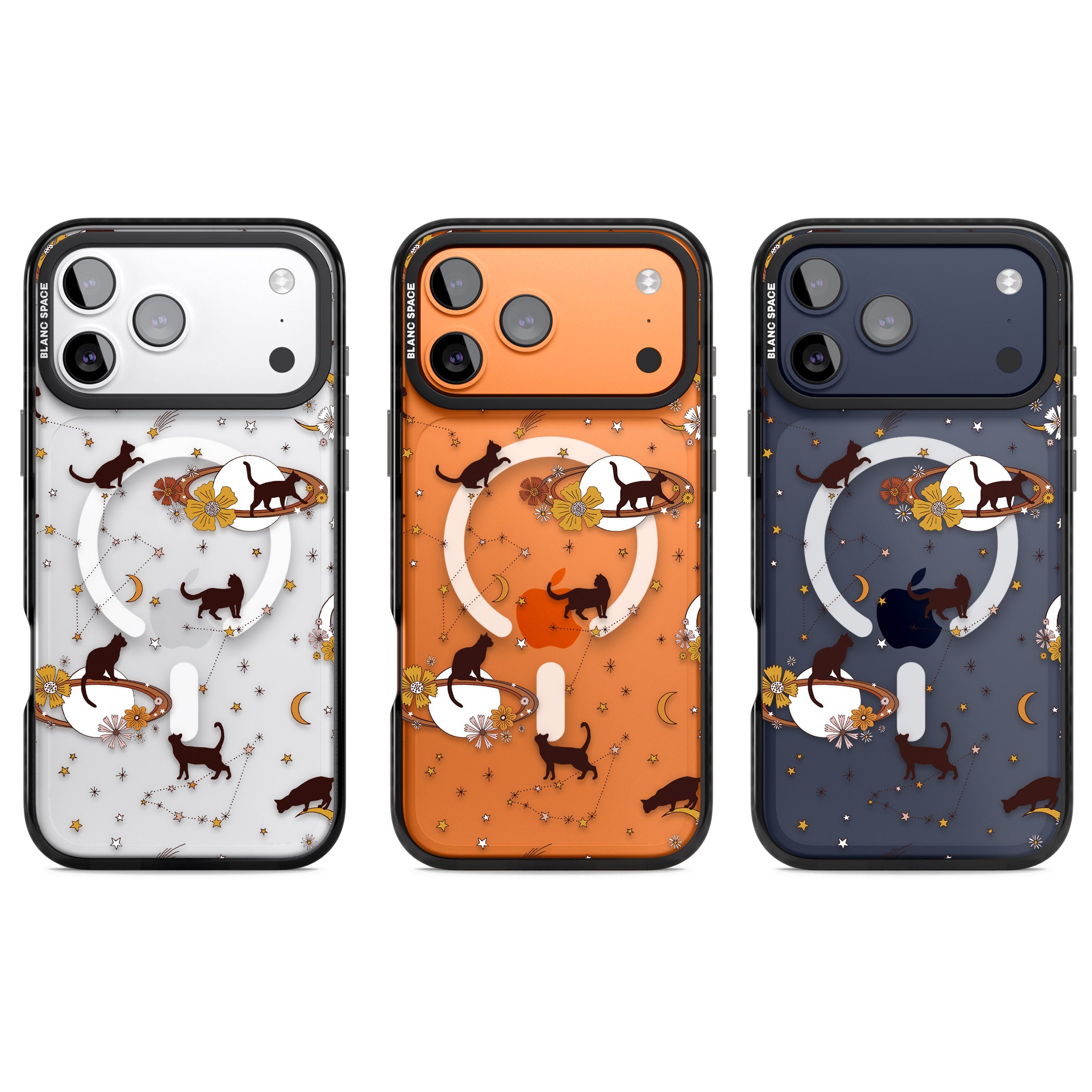 Halloween Cats And Astrology iPhone 17 Pro Impact Pro Black Phone Case APT Impact Protection