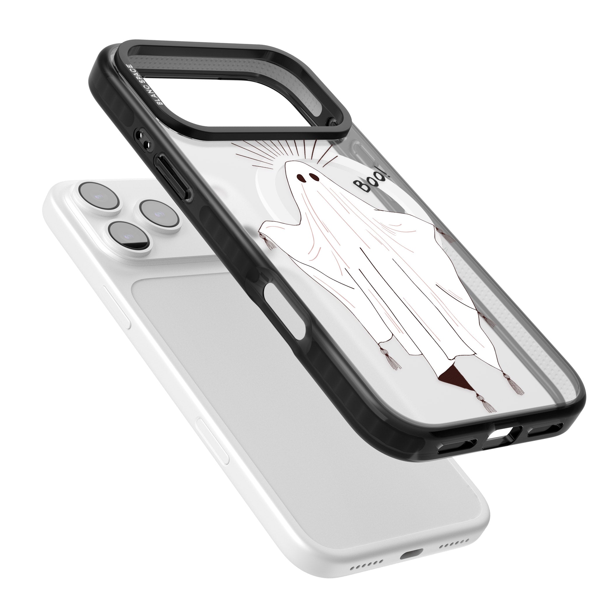 Boo! iPhone 17 Pro Impact Pro Black Phone Case Colours