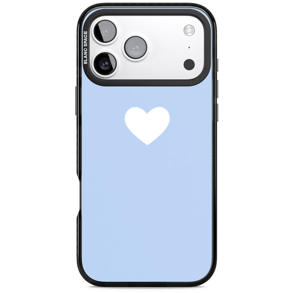 Single Heart Design: White & Baby Blue