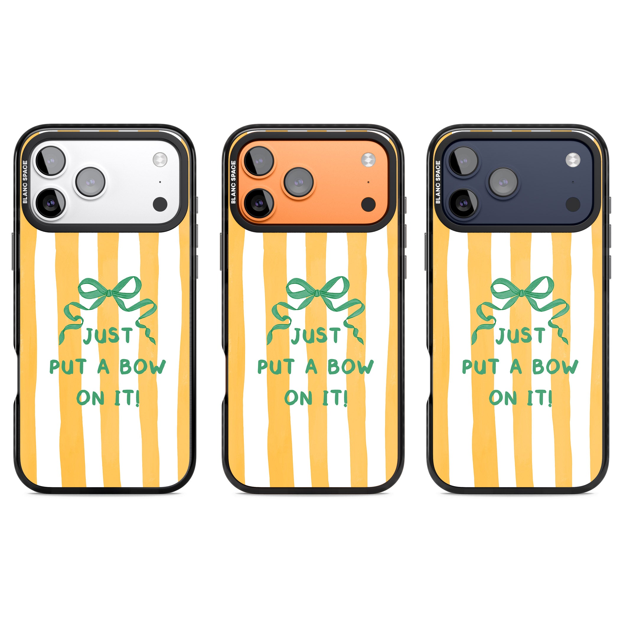 Just Put a Bow On It iPhone 17 Pro Impact Pro Black Phone Case APT Impact Protection