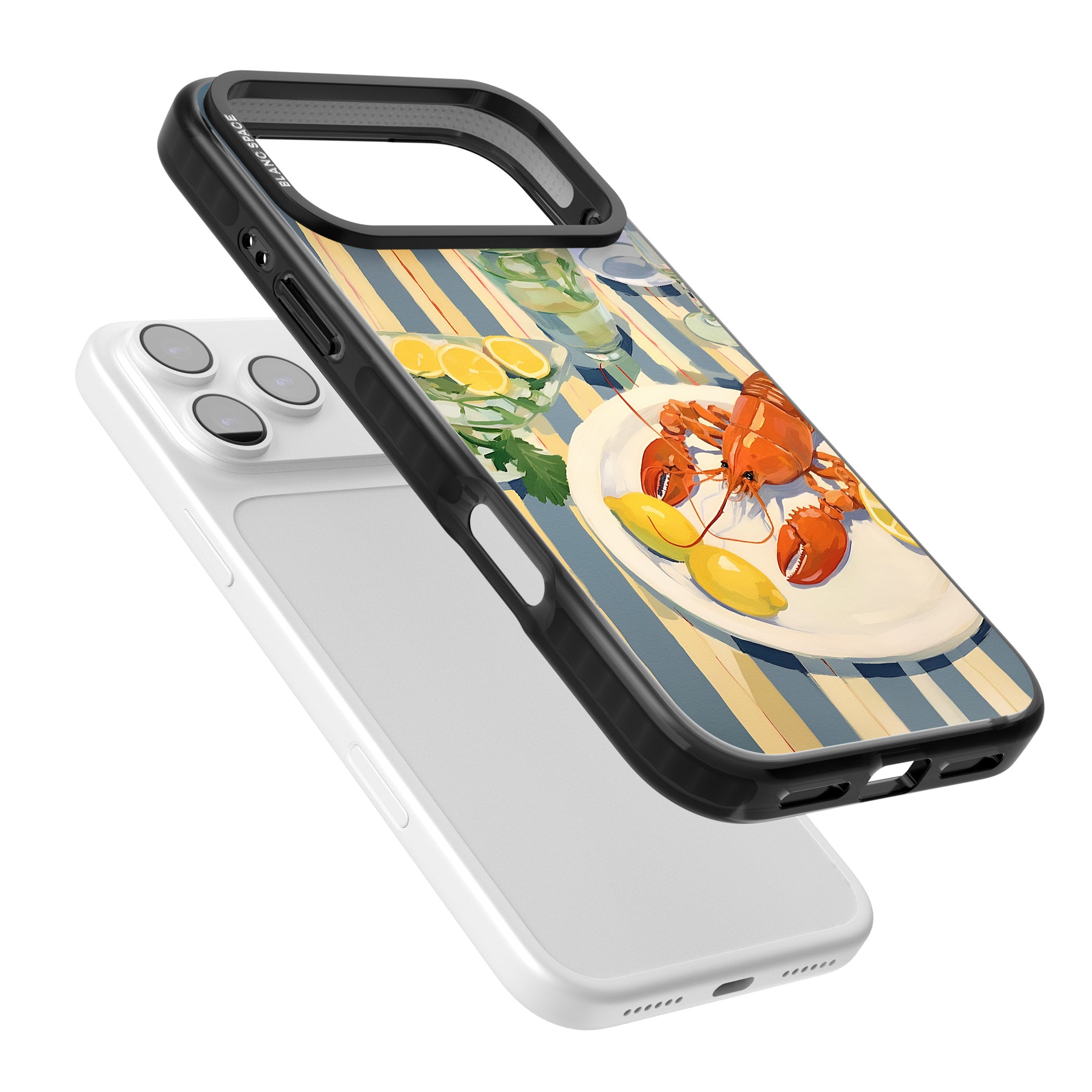 Lobster & Lemons iPhone 17 Pro Impact Pro Black Phone Case Colours
