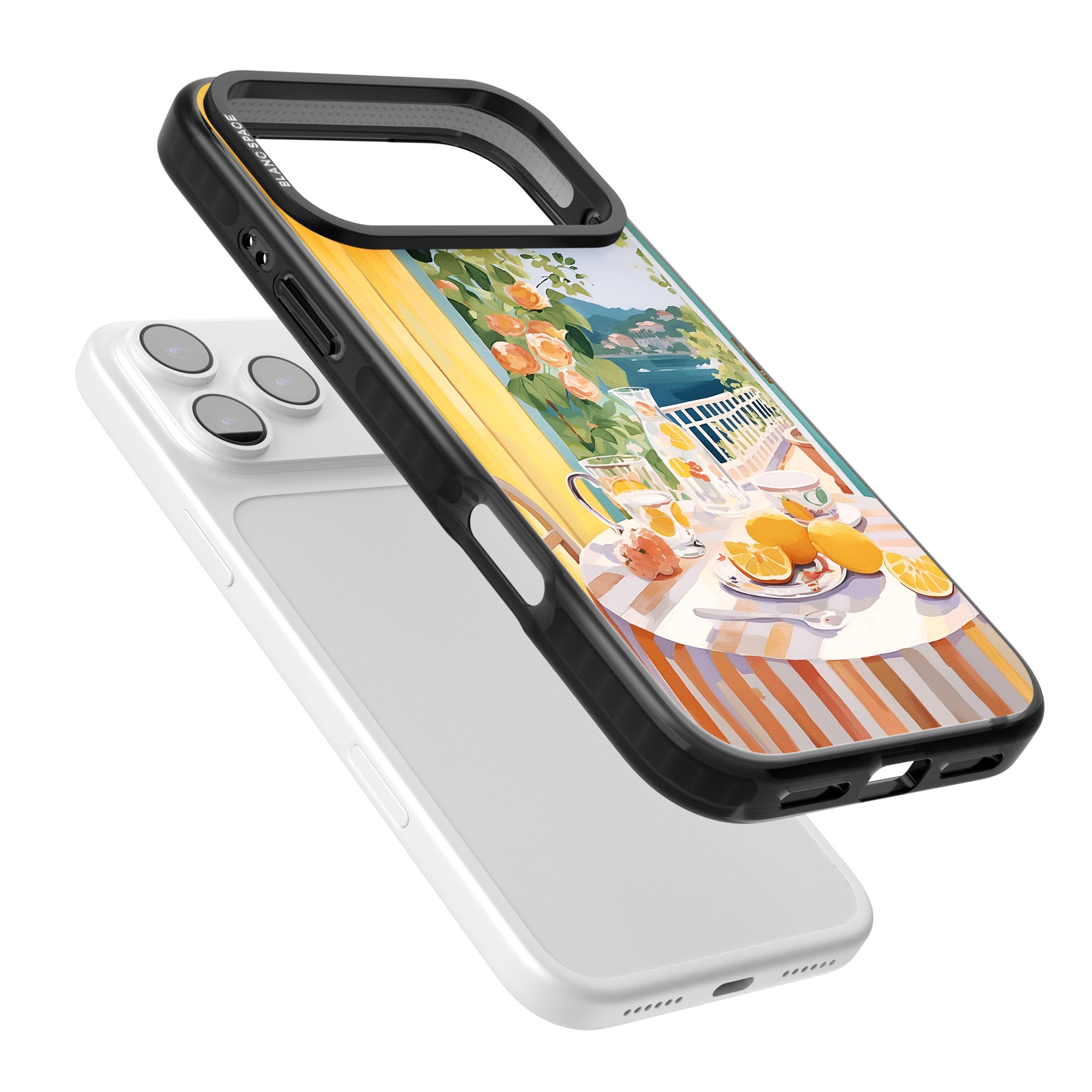 Amalfi Breakfast Balcony iPhone 17 Pro Impact Pro Black Phone Case Colours