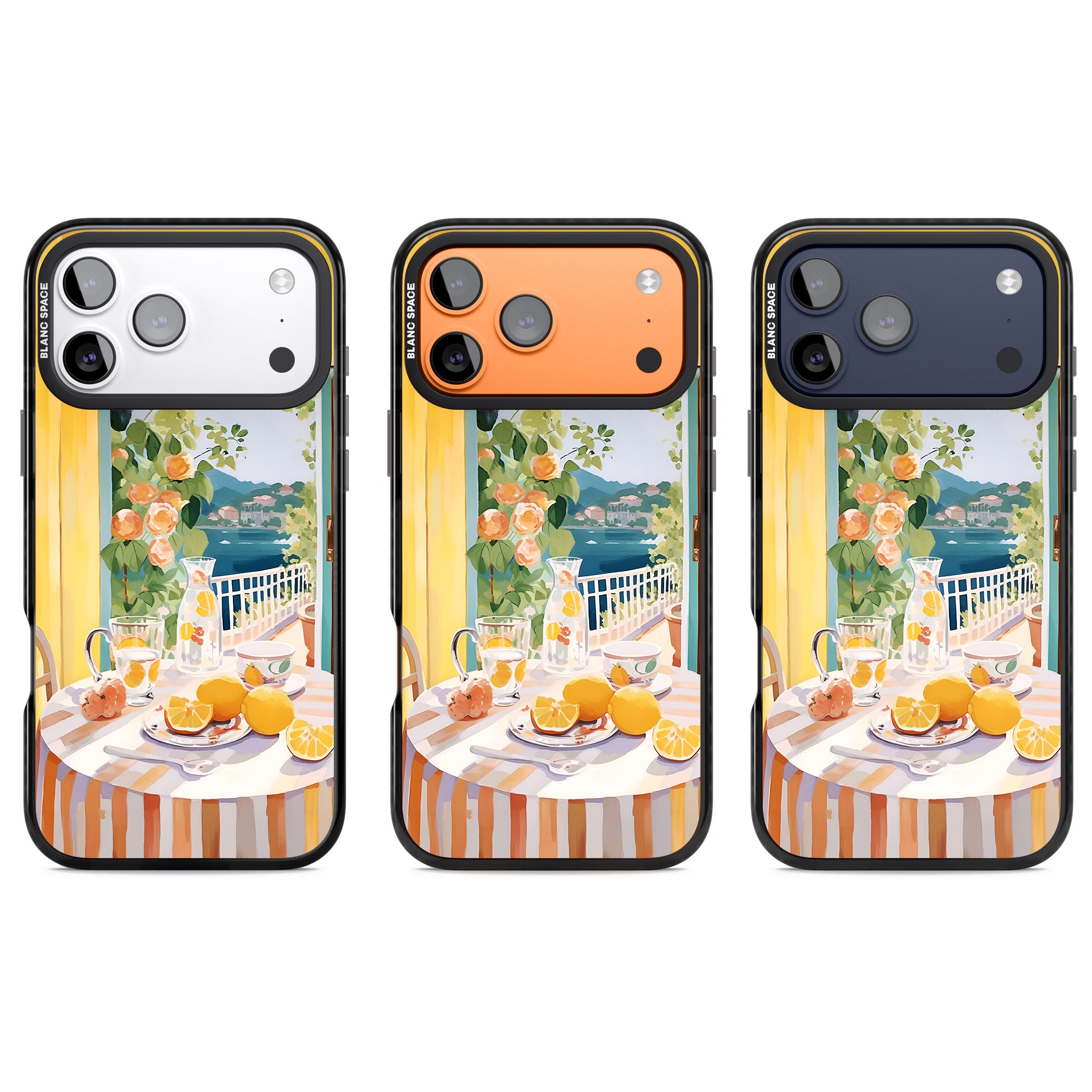 Amalfi Breakfast Balcony iPhone 17 Pro Impact Pro Black Phone Case APT Impact Protection