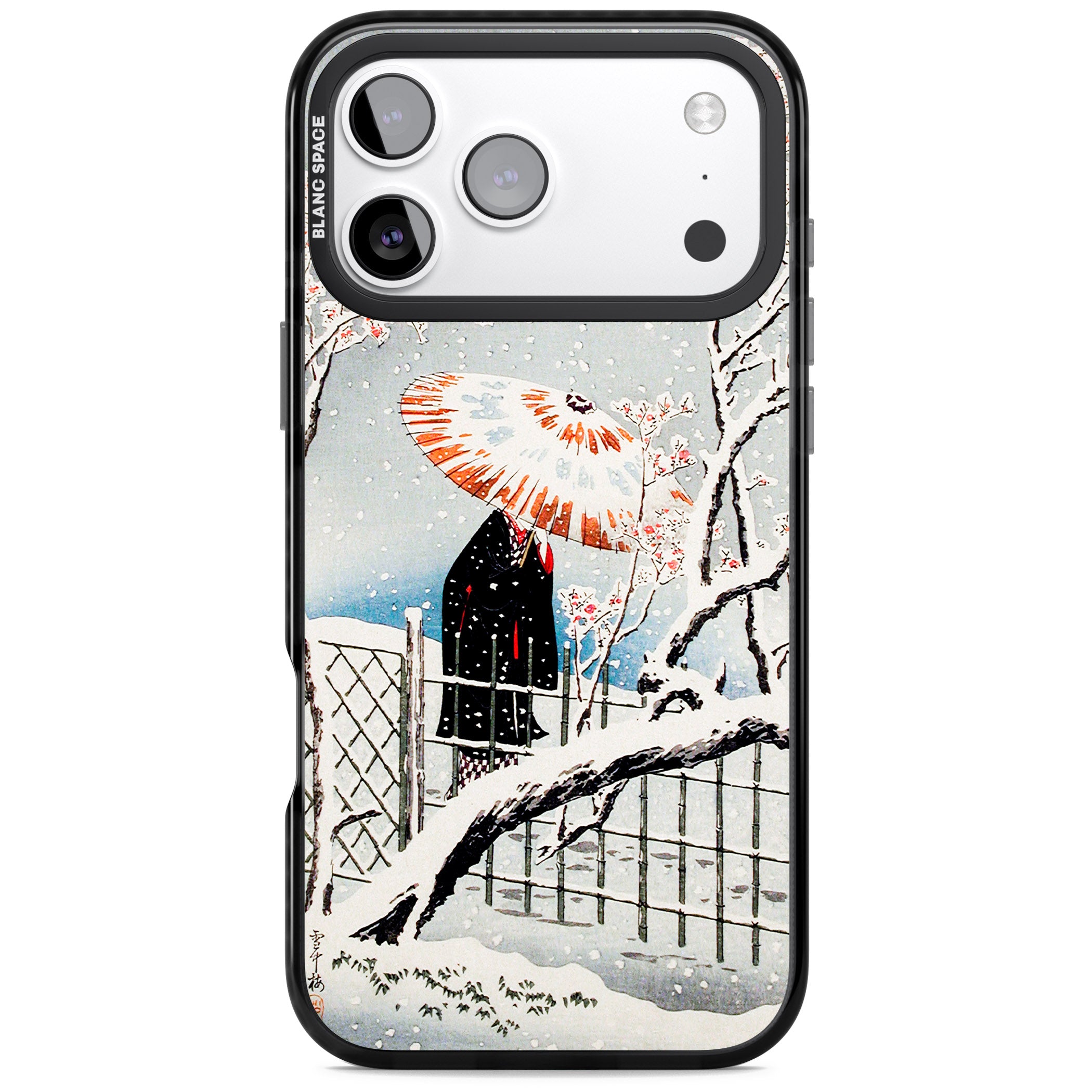 Plum Tree In Snow By Hiroaki Takahashi iPhone 17 Pro Impact Pro Black Phone Case