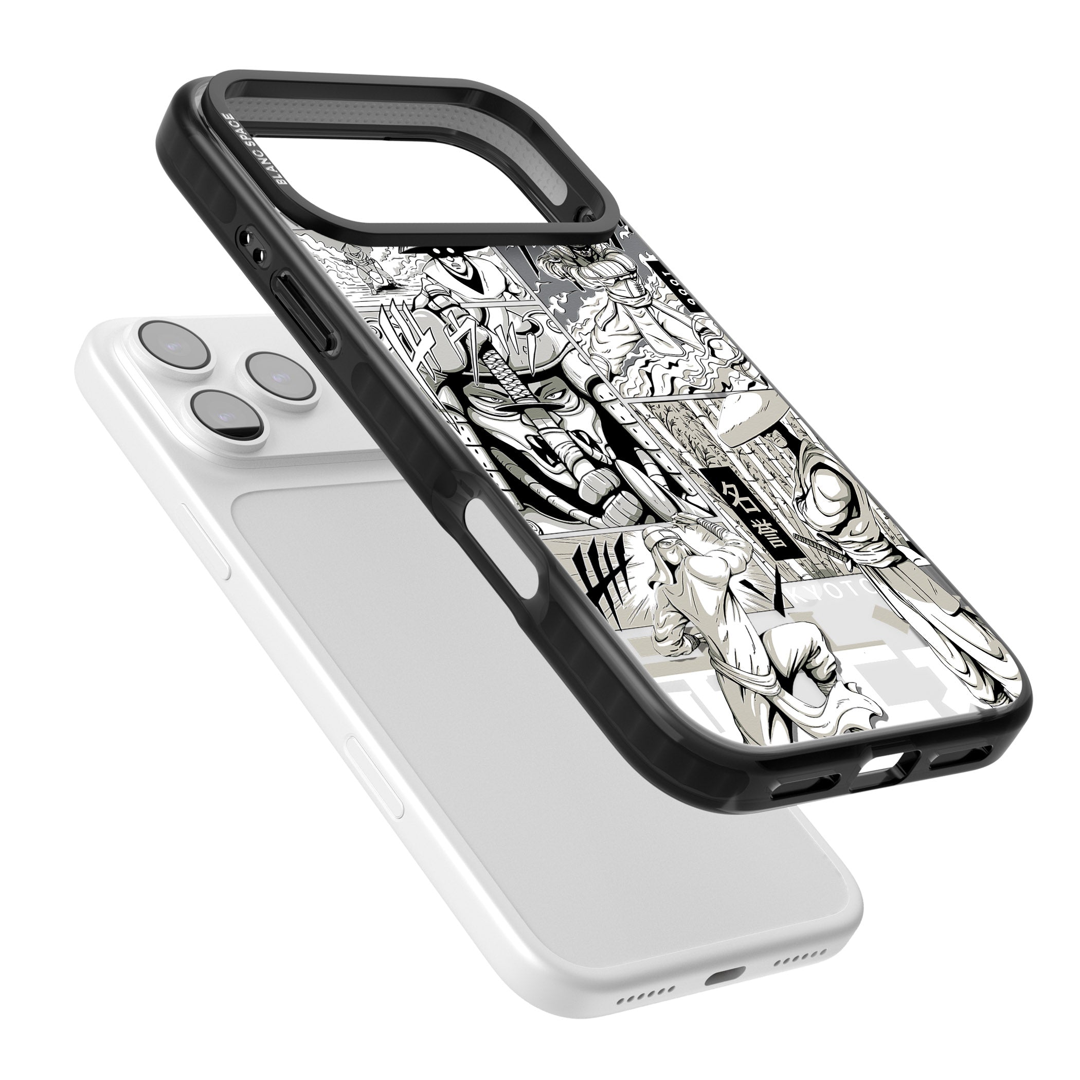 Greyscale Anime Comic iPhone 17 Pro Impact Pro Black Phone Case Colours