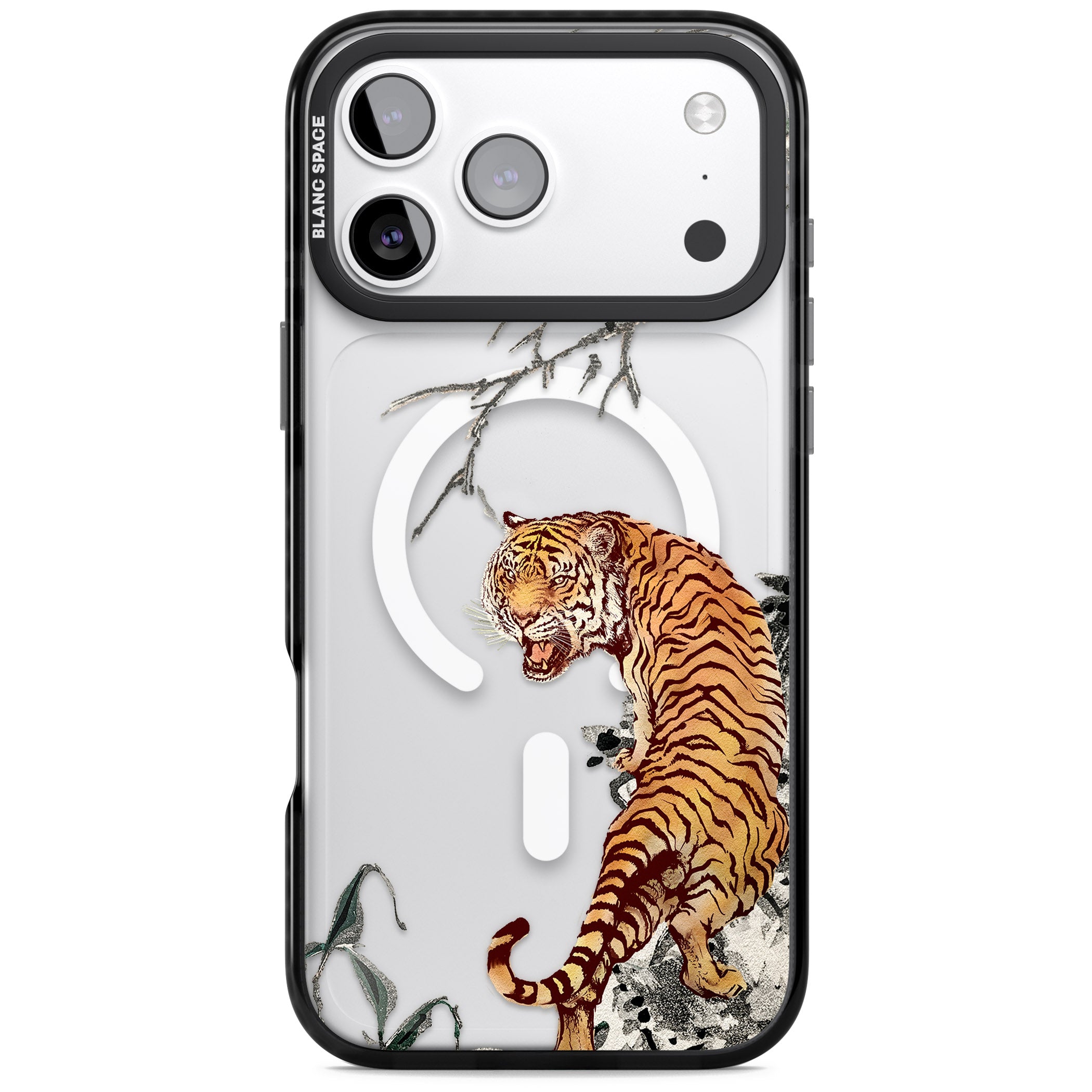 Roaring Tiger iPhone 17 Pro Impact Pro Black Phone Case