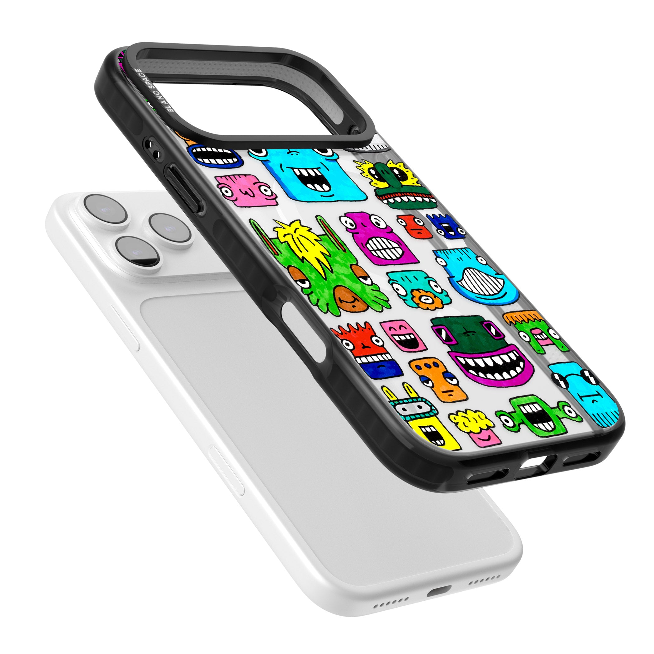 Burst Heads Colour iPhone 17 Pro Impact Pro Black Phone Case Colours