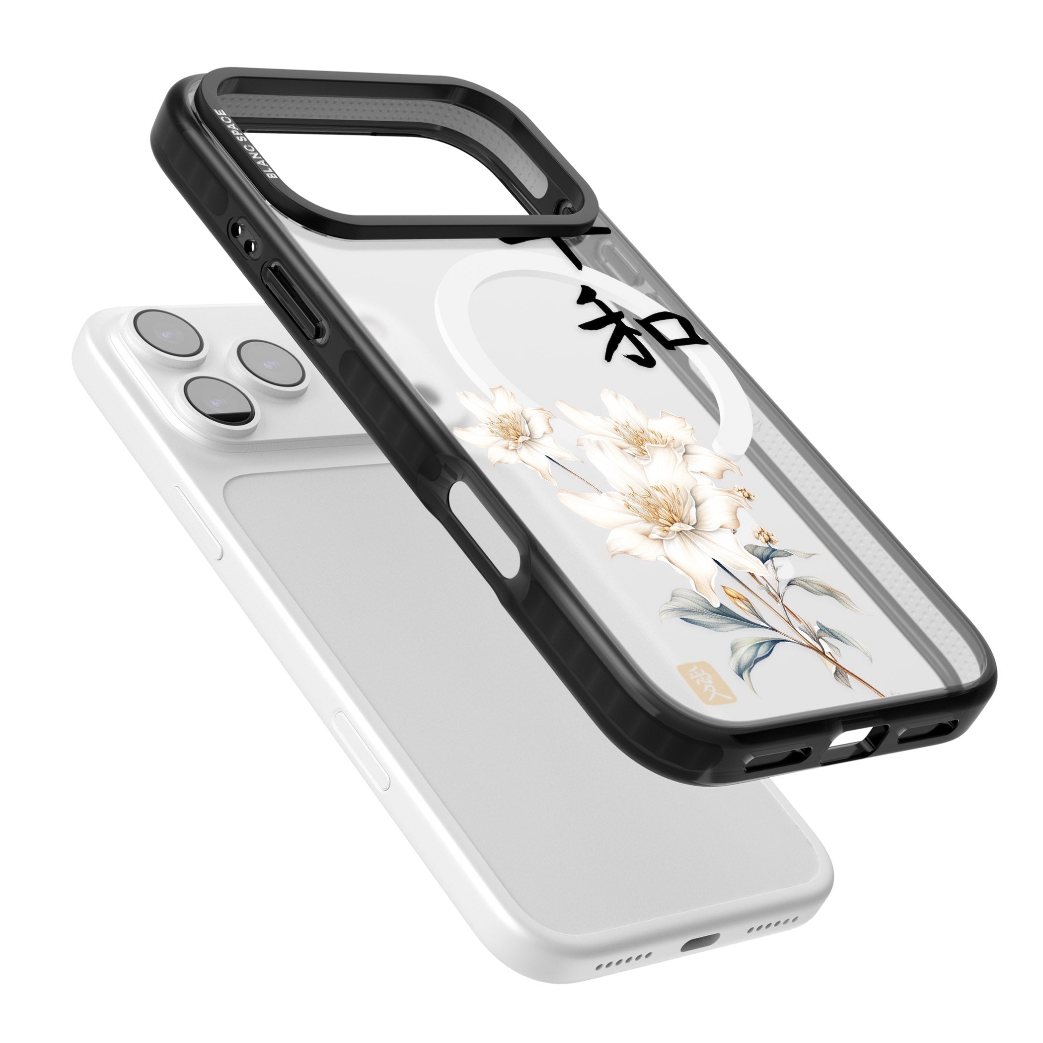 Peace And Flowers iPhone 17 Pro Impact Pro Black Phone Case Colours