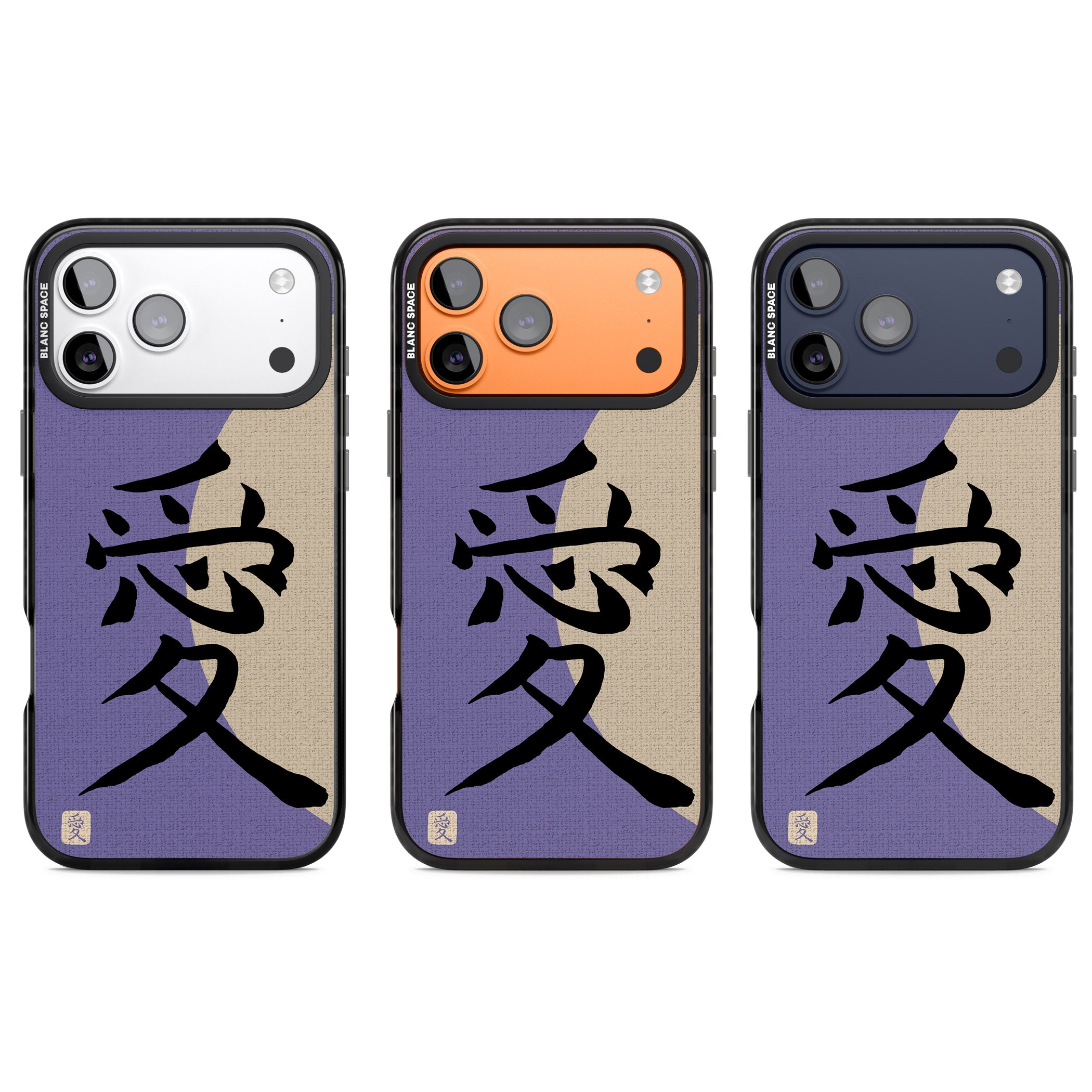 Vintage Japanese Kanji Love iPhone 17 Pro Impact Pro Black Phone Case APT Impact Protection