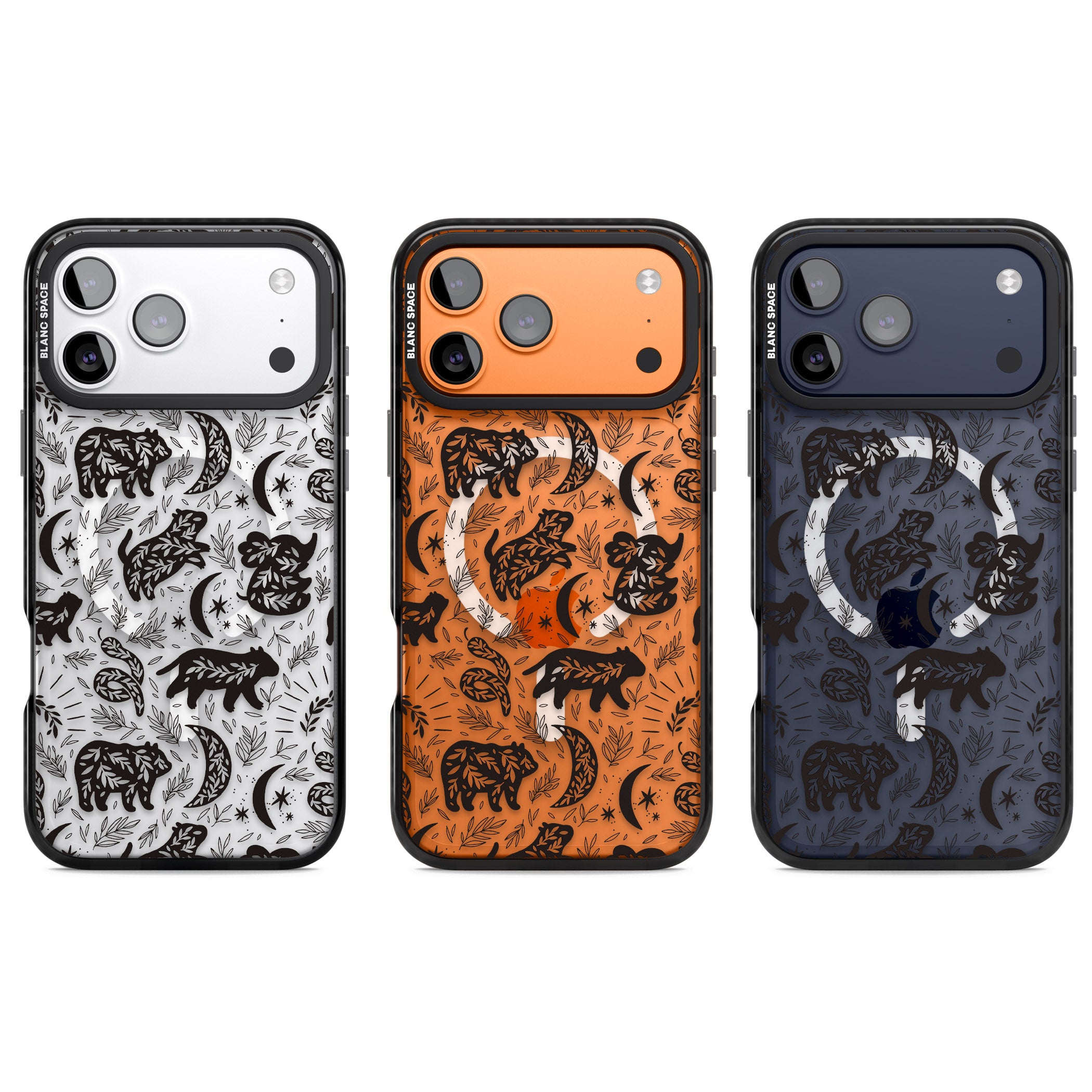 Midnight Forest Animals iPhone 17 Pro Impact Pro Black Phone Case APT Impact Protection