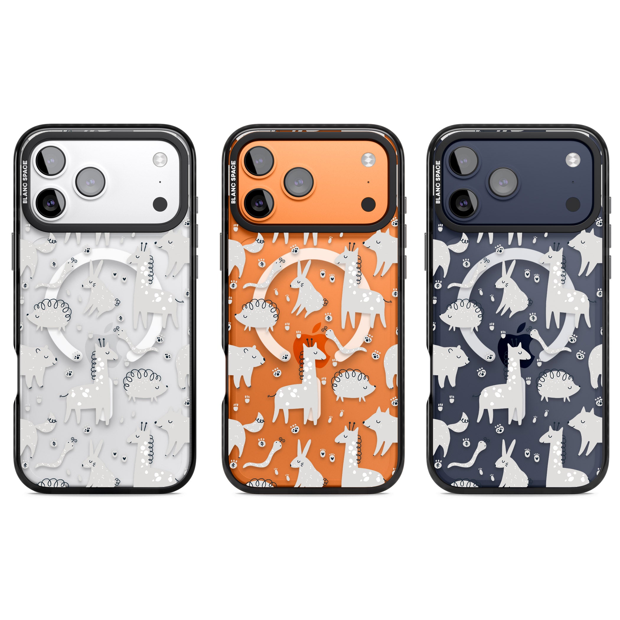 Monochrome Animal Party iPhone 17 Pro Impact Pro Black Phone Case APT Impact Protection