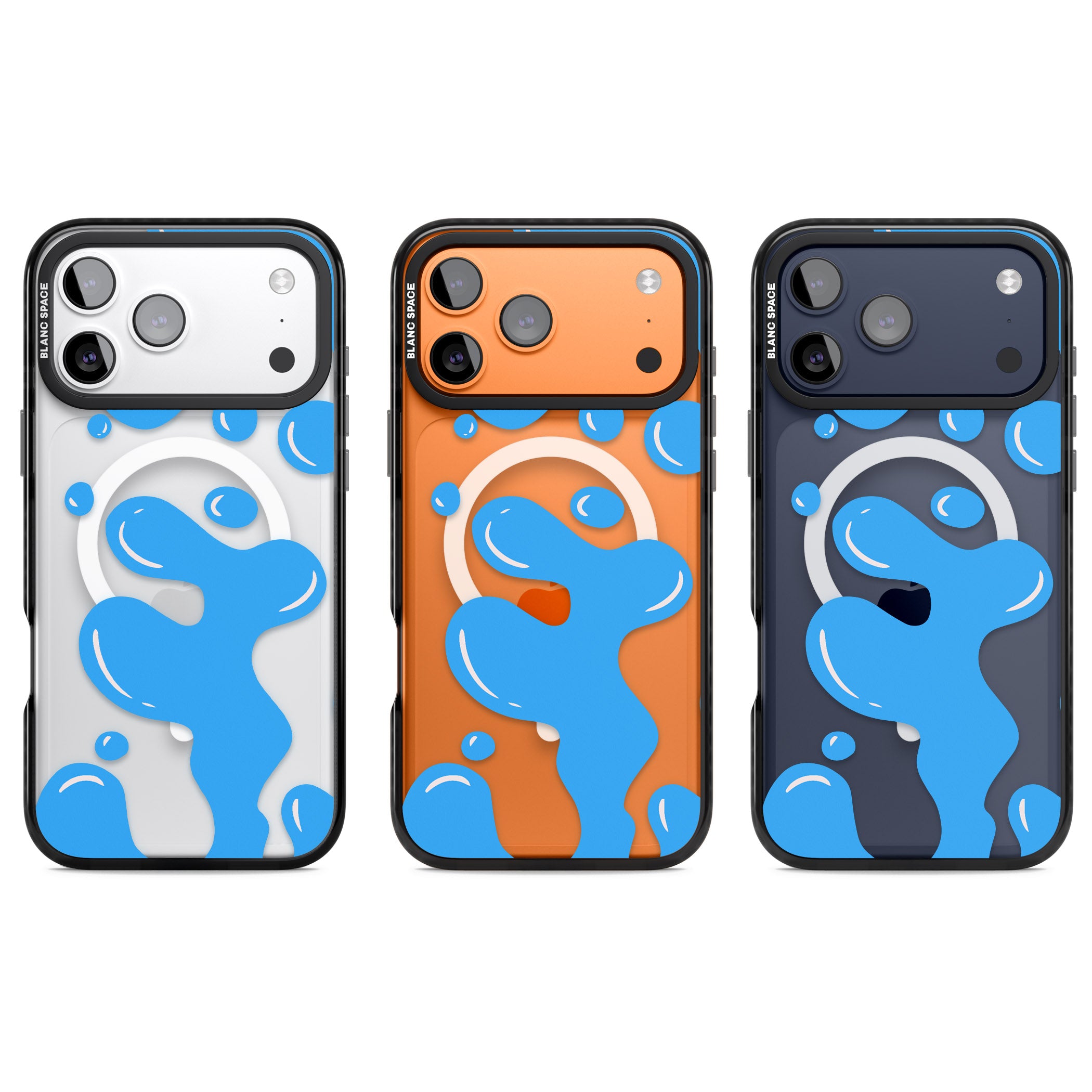 Blue Lava Lamp iPhone 17 Pro Impact Pro Black Phone Case APT Impact Protection