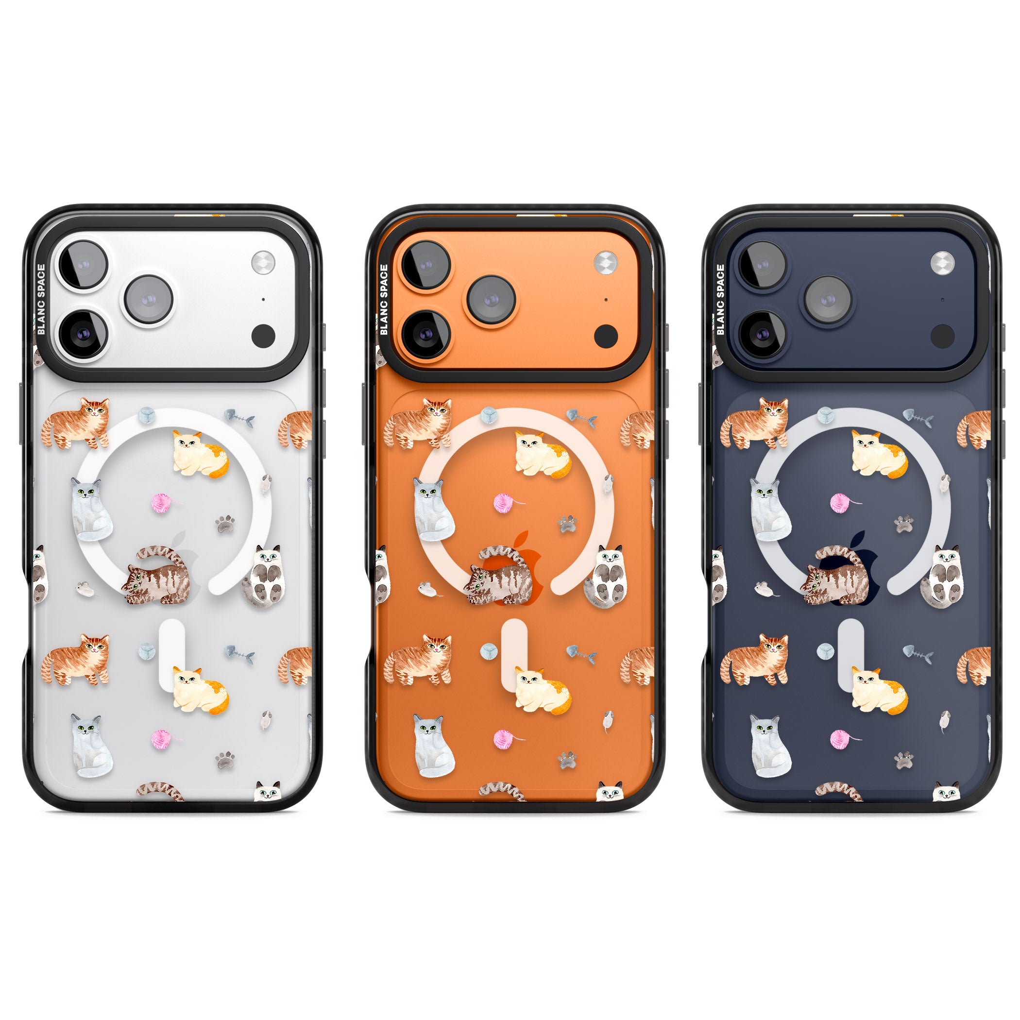 Playful Cats iPhone 17 Pro Impact Pro Black Phone Case APT Impact Protection
