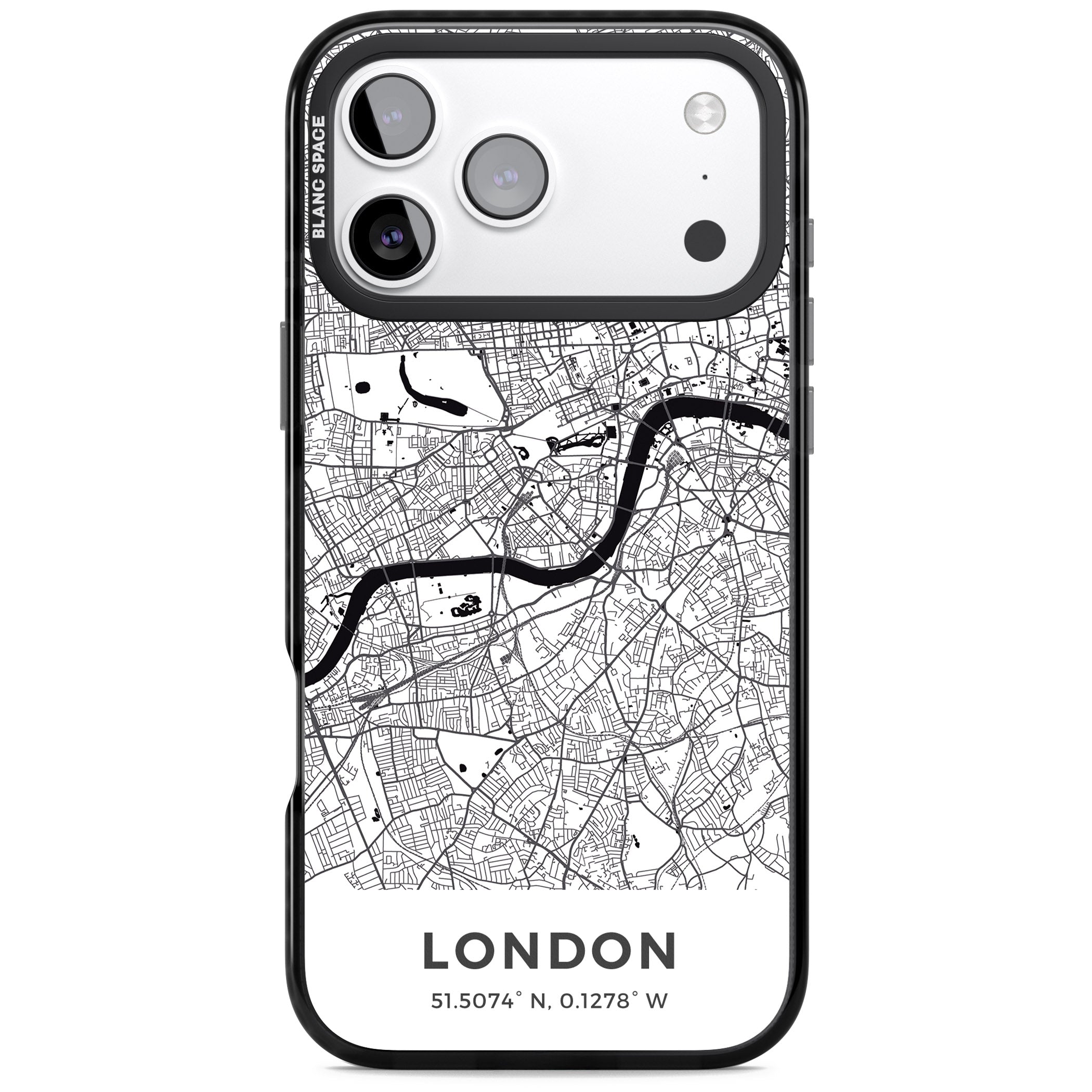 London Map iPhone 17 Pro Impact Pro Black Phone Case