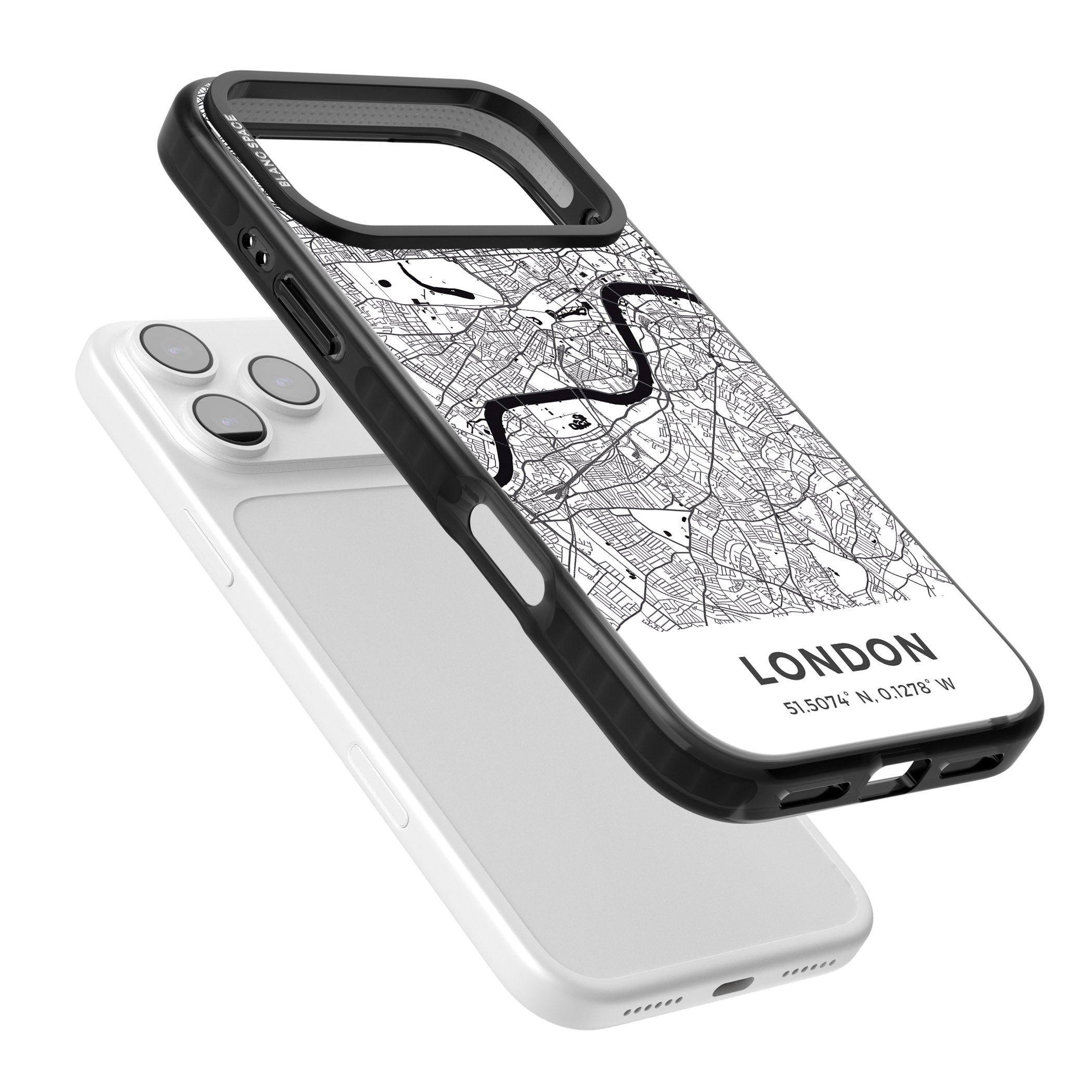 London Map iPhone 17 Pro Impact Pro Black Phone Case Colours