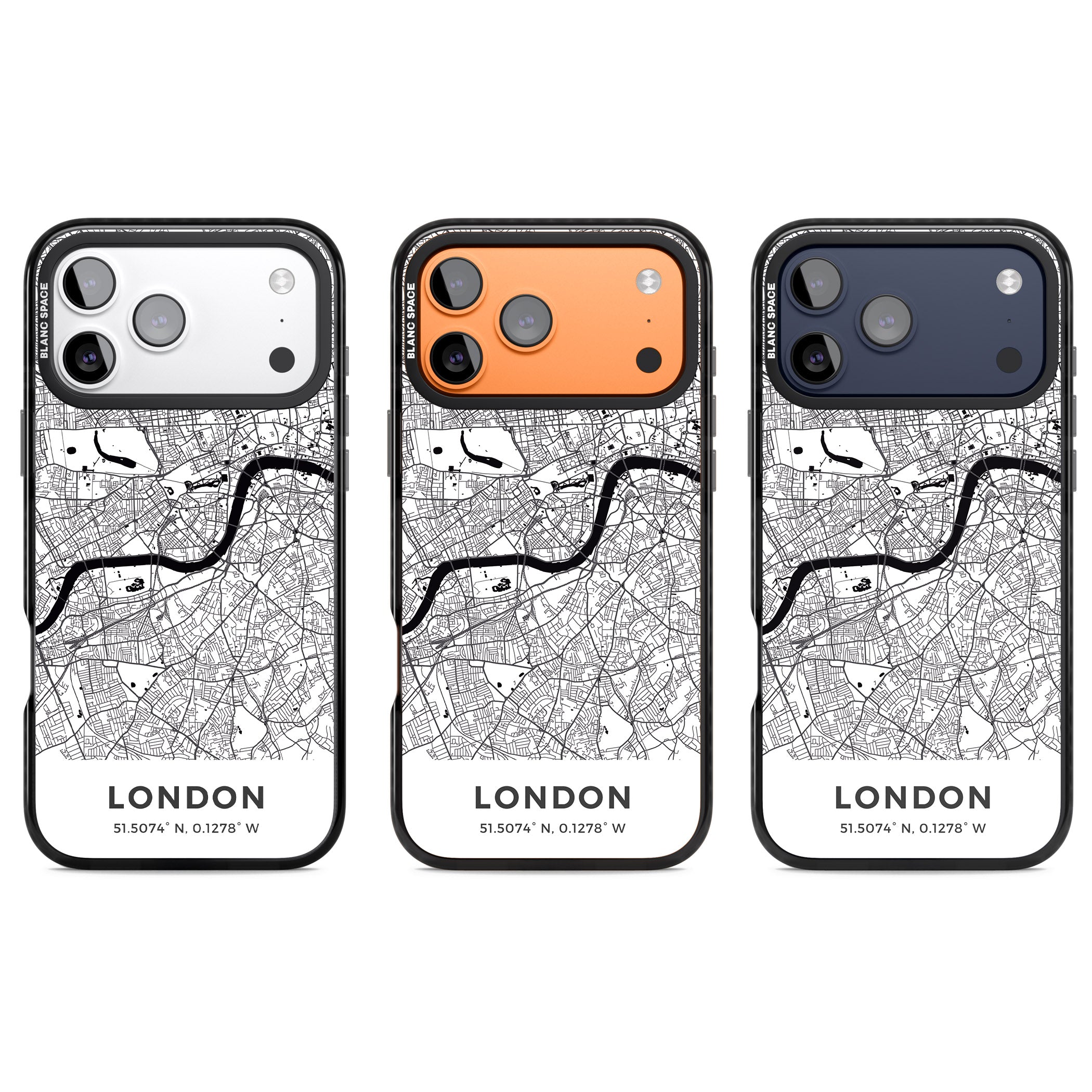 London Map iPhone 17 Pro Impact Pro Black Phone Case APT Impact Protection