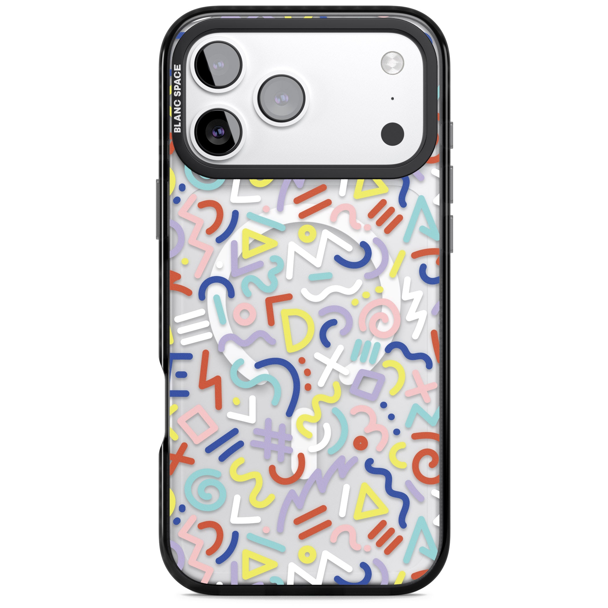 Colorful Retro Pattern iPhone 17 Pro Impact Pro Black Phone Case