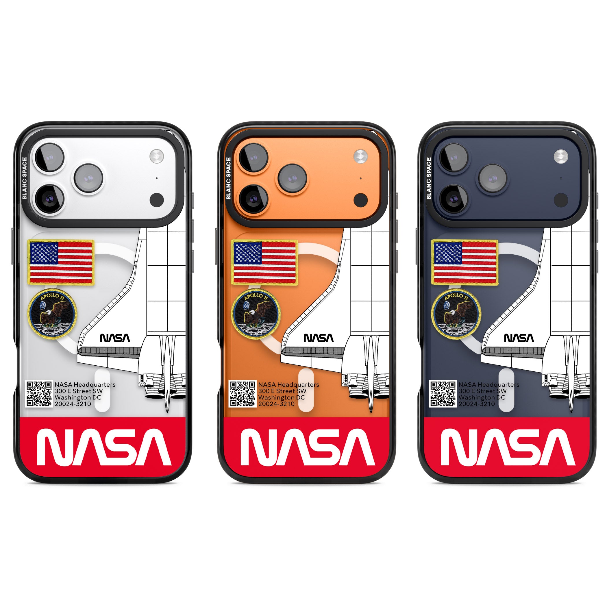Nasa Apollo 11 iPhone 17 Pro Impact Pro Black Phone Case APT Impact Protection