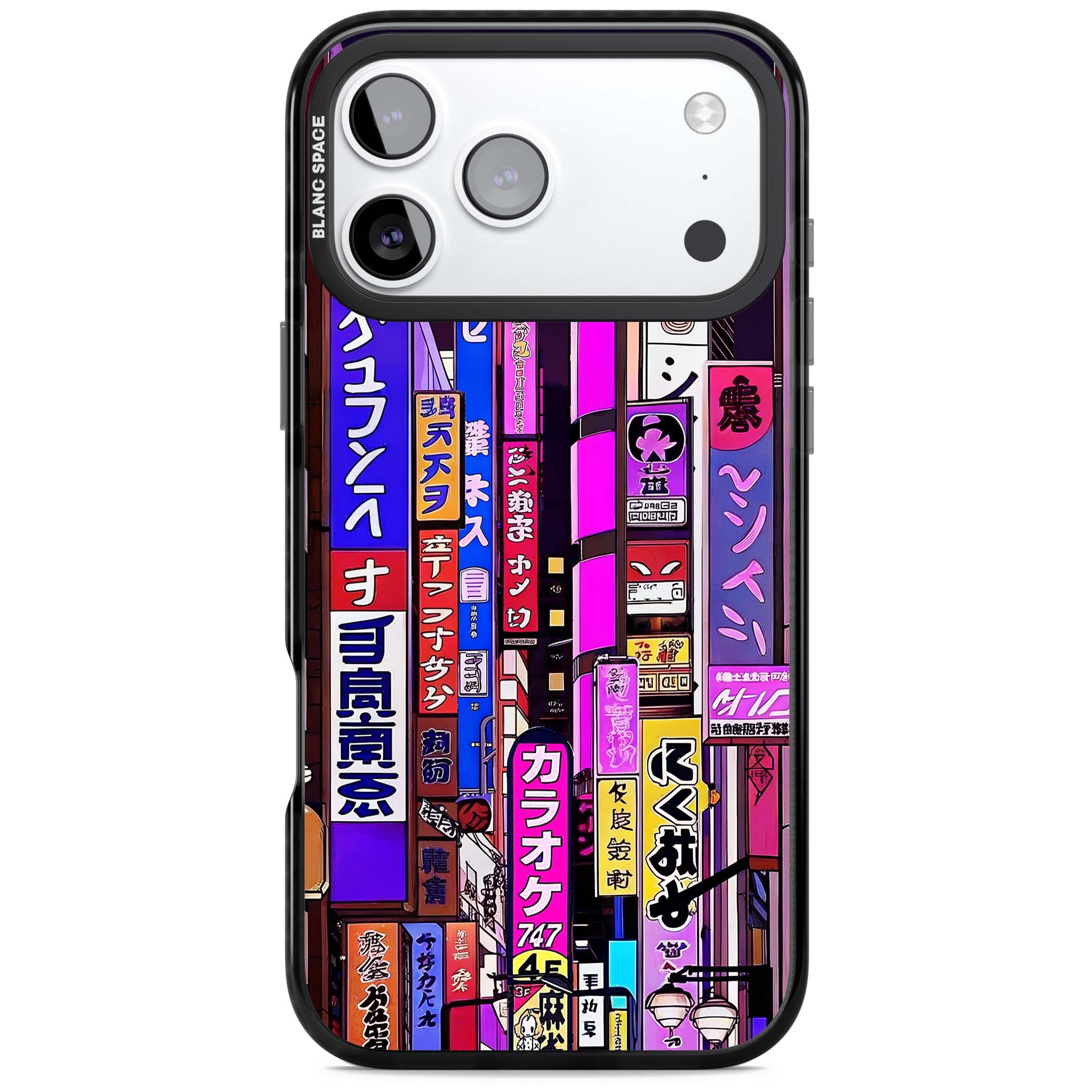 NEON NIGHT anime iPhone case | Black Impact Magsafe case for iPhone 17 Pro, iPhone 17 Pro Max