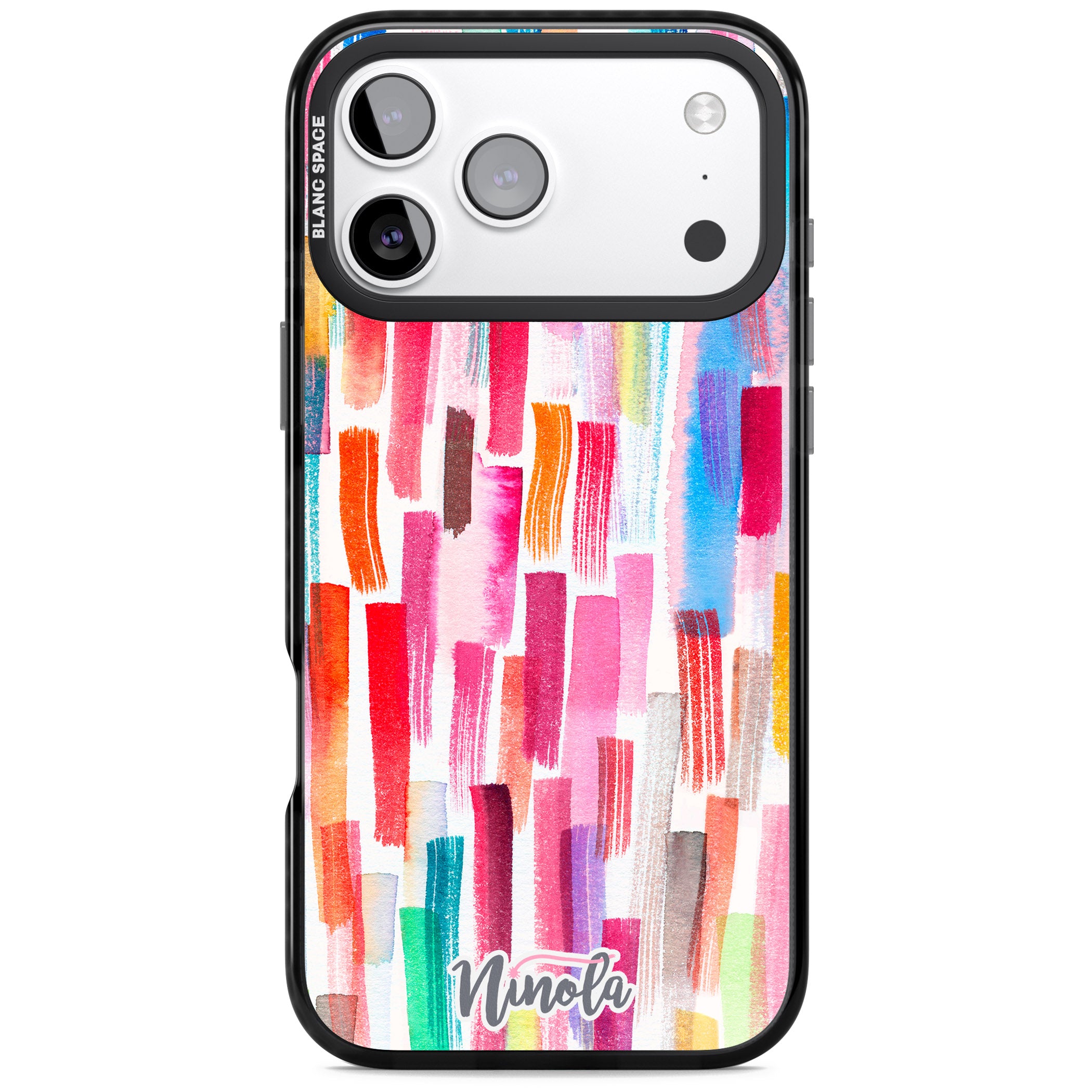Colorful Brushstrokes iPhone 17 Pro Impact Pro Black Phone Case