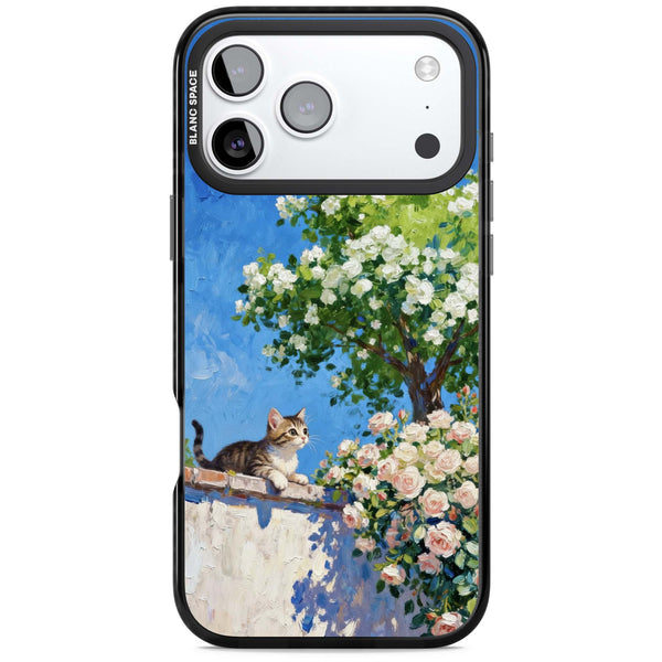 Kitten in Blooming Garden