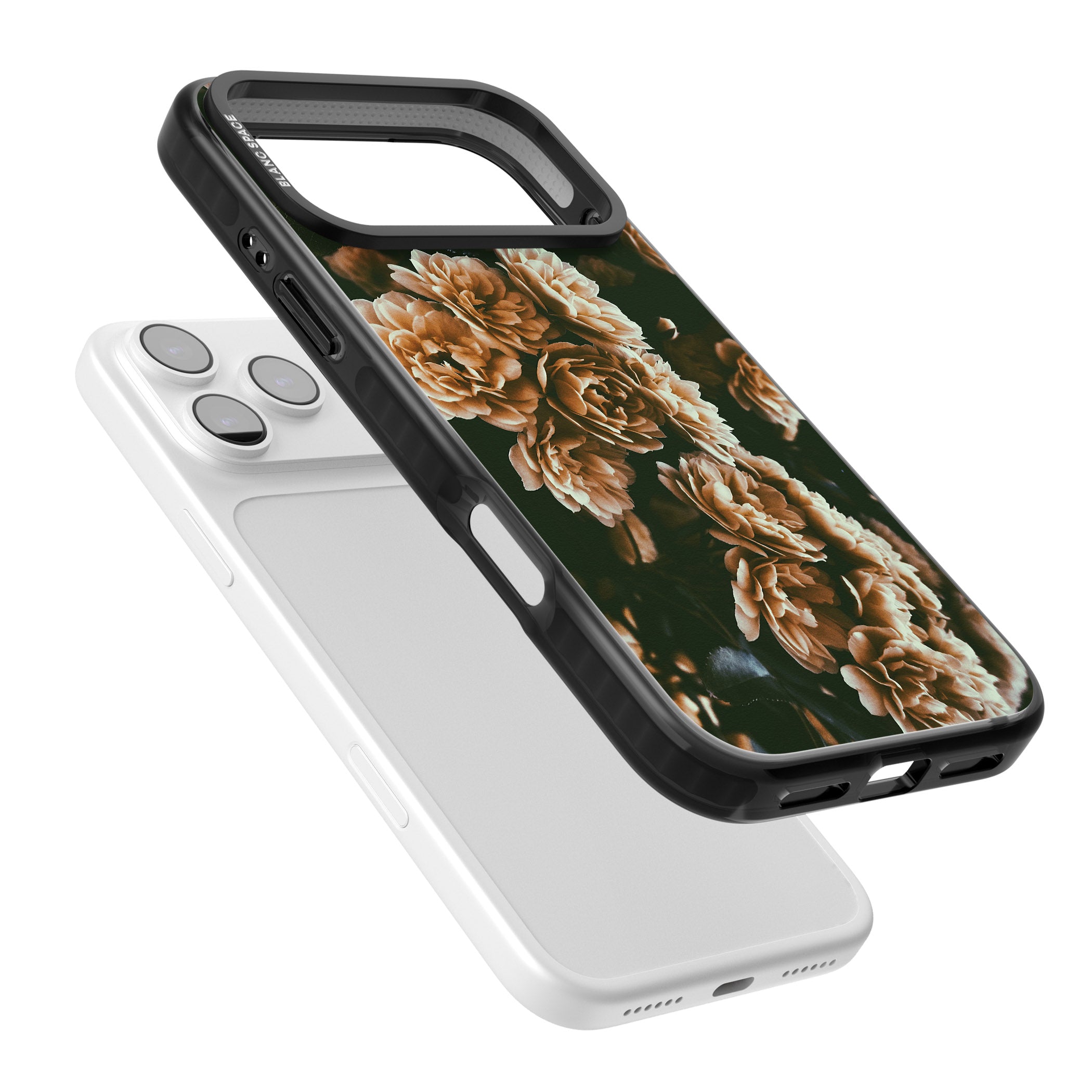 Moody Peony iPhone 17 Pro Impact Pro Black Phone Case Colours