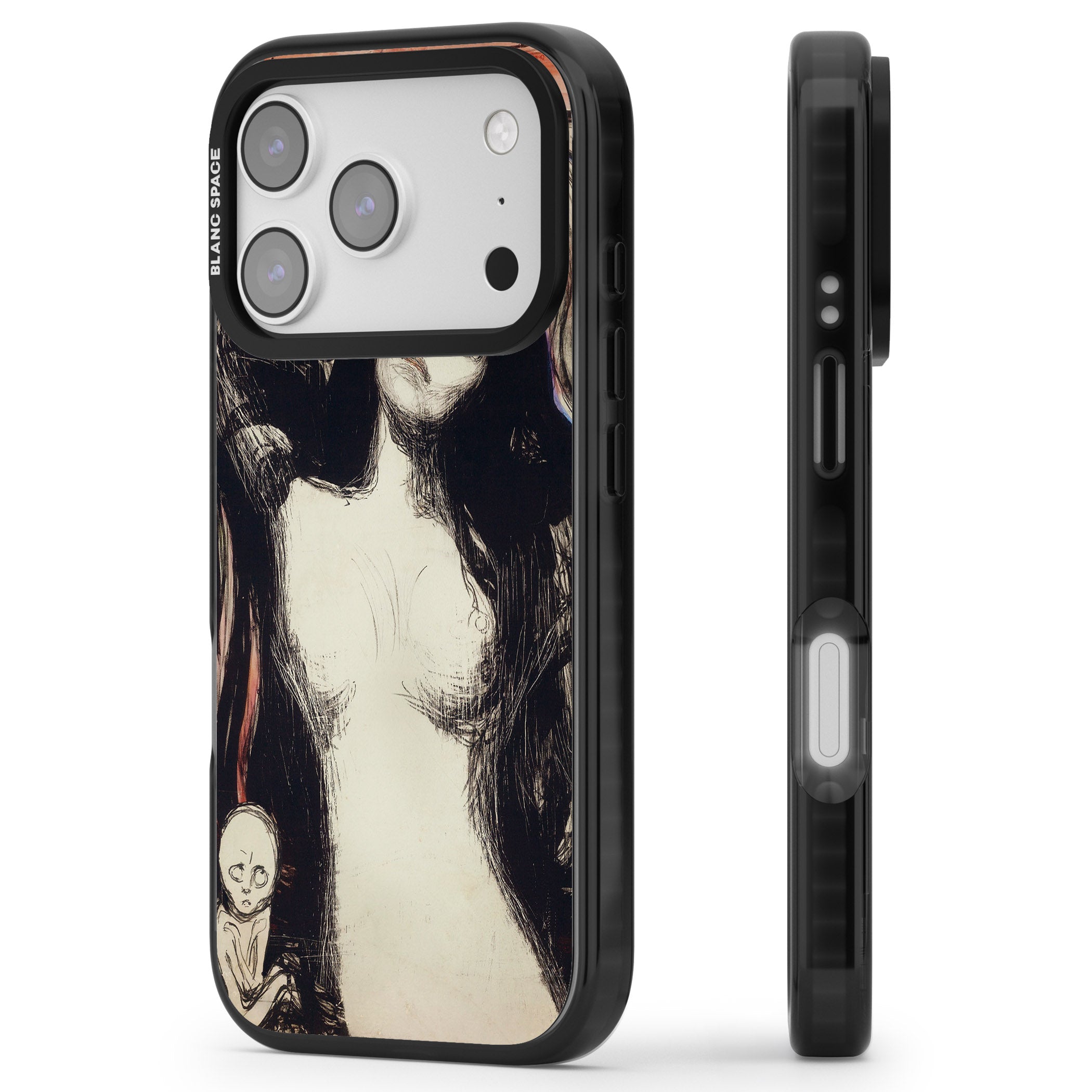 Madonna iPhone 17 Pro Impact Pro Black Phone Case Side Profile