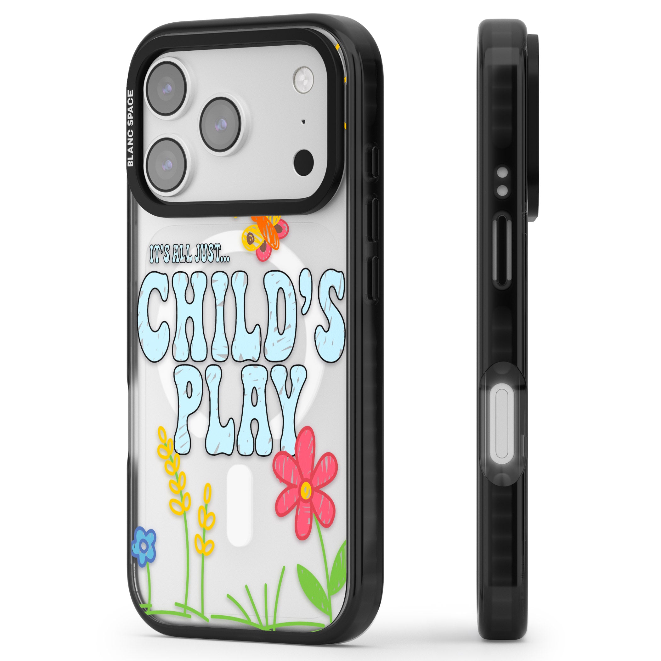 Child'S Play iPhone 17 Pro Impact Pro Black Phone Case Side Profile