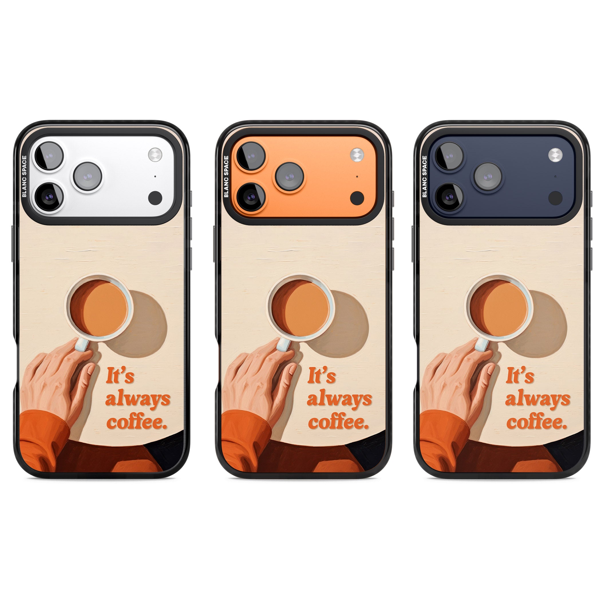 Its Always Coffee iPhone 17 Pro Impact Pro Black Phone Case APT Impact Protection