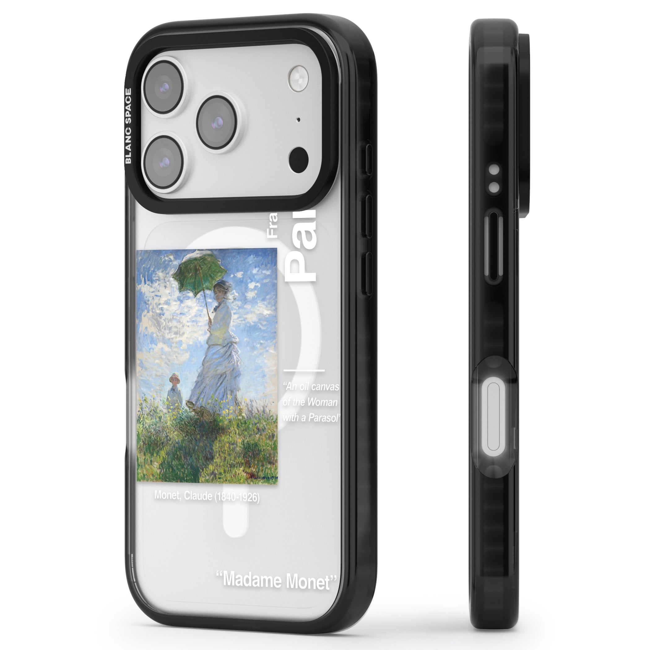 Madame Monet And Her Son iPhone 17 Pro Impact Pro Black Phone Case Side Profile