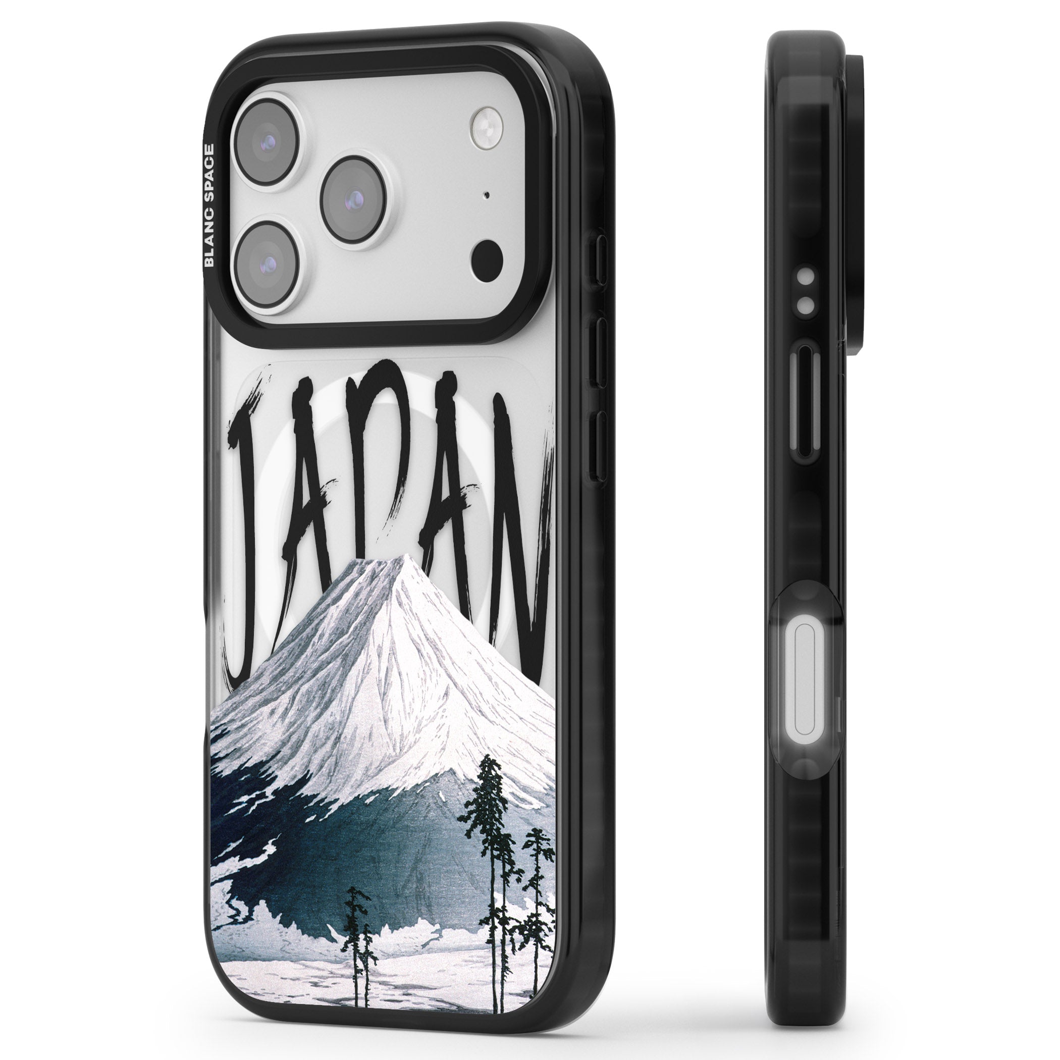Mount Fuji Cutout iPhone 17 Pro Impact Pro Black Phone Case Side Profile