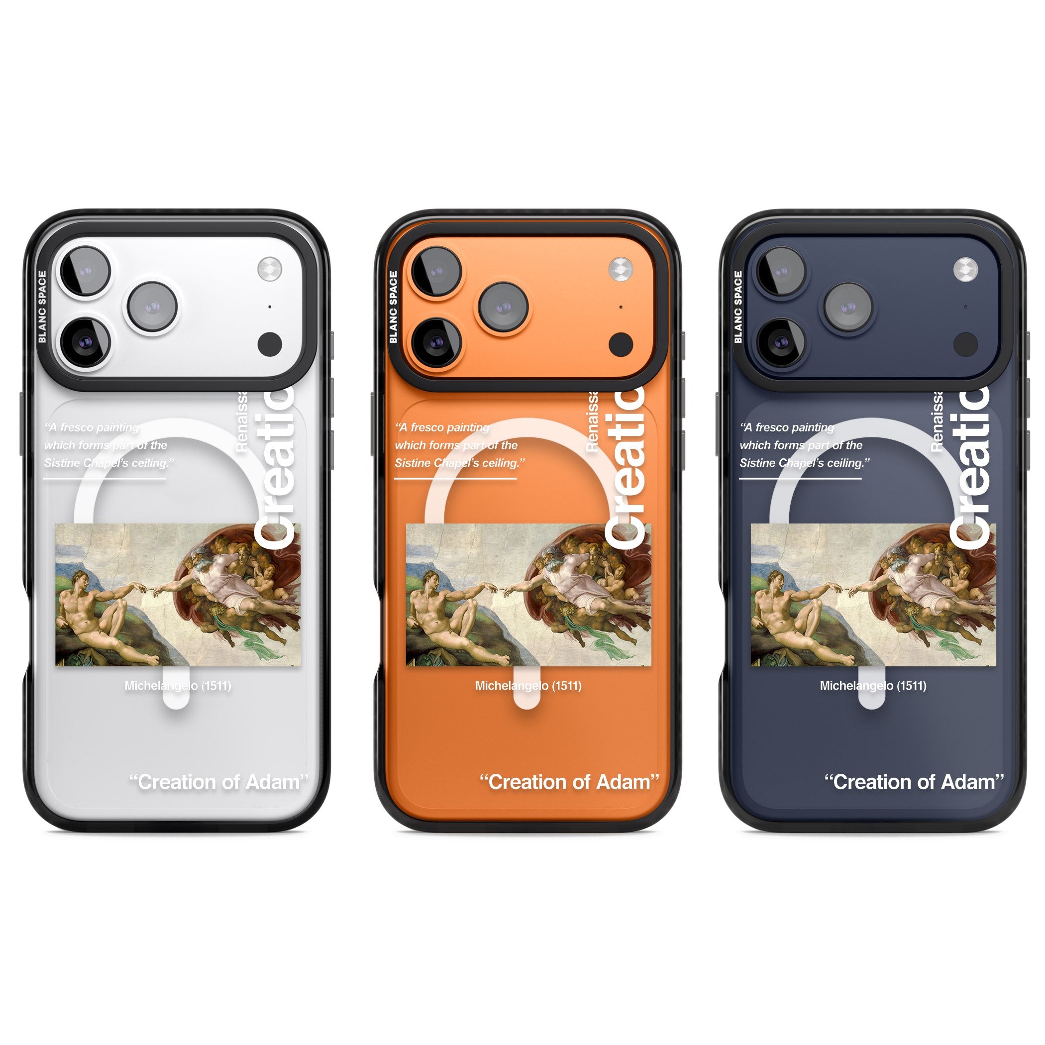 Creation Of Adam Michelangelo iPhone 17 Pro Impact Pro Black Phone Case APT Impact Protection