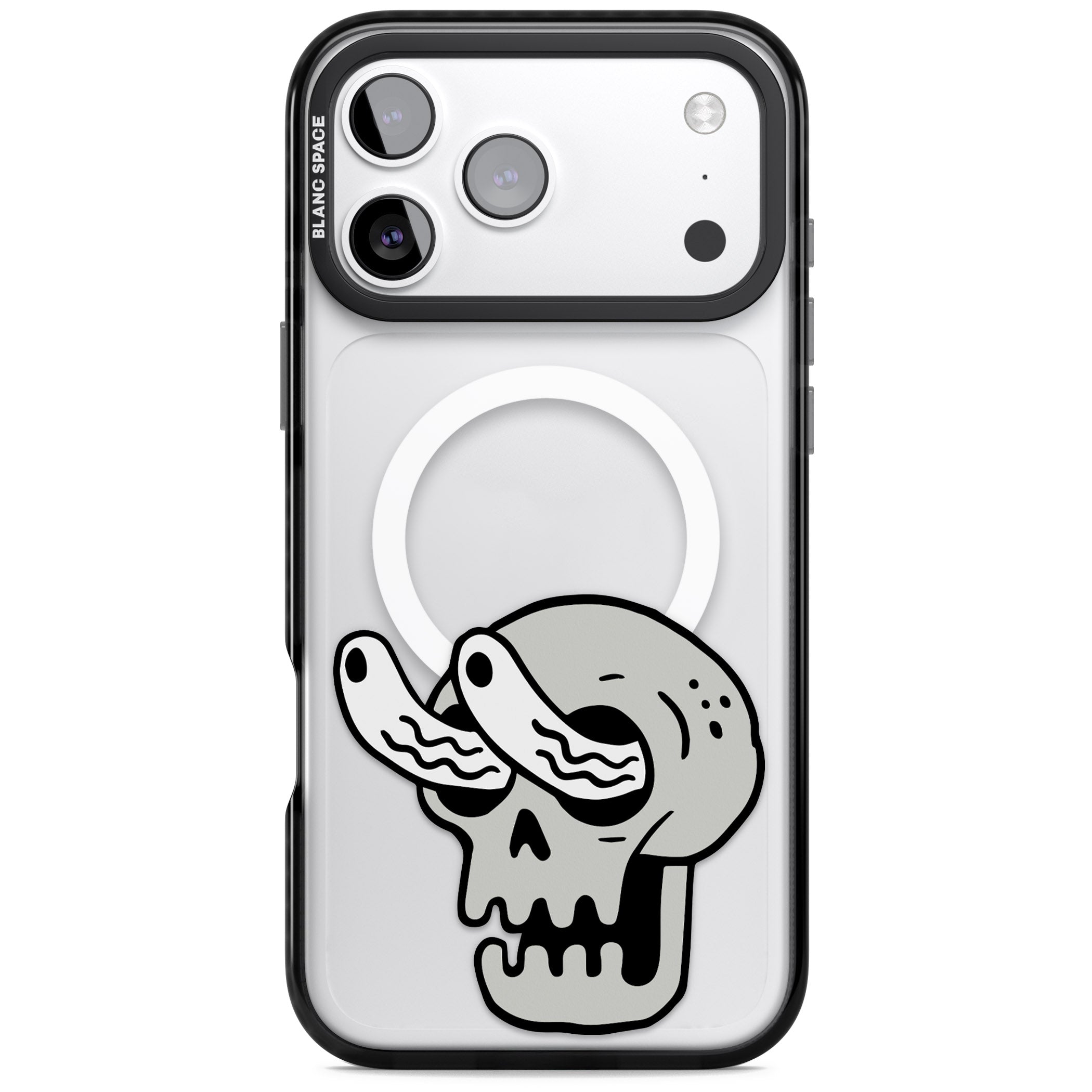 Skull Eyes iPhone 17 Pro Impact Pro Black Phone Case