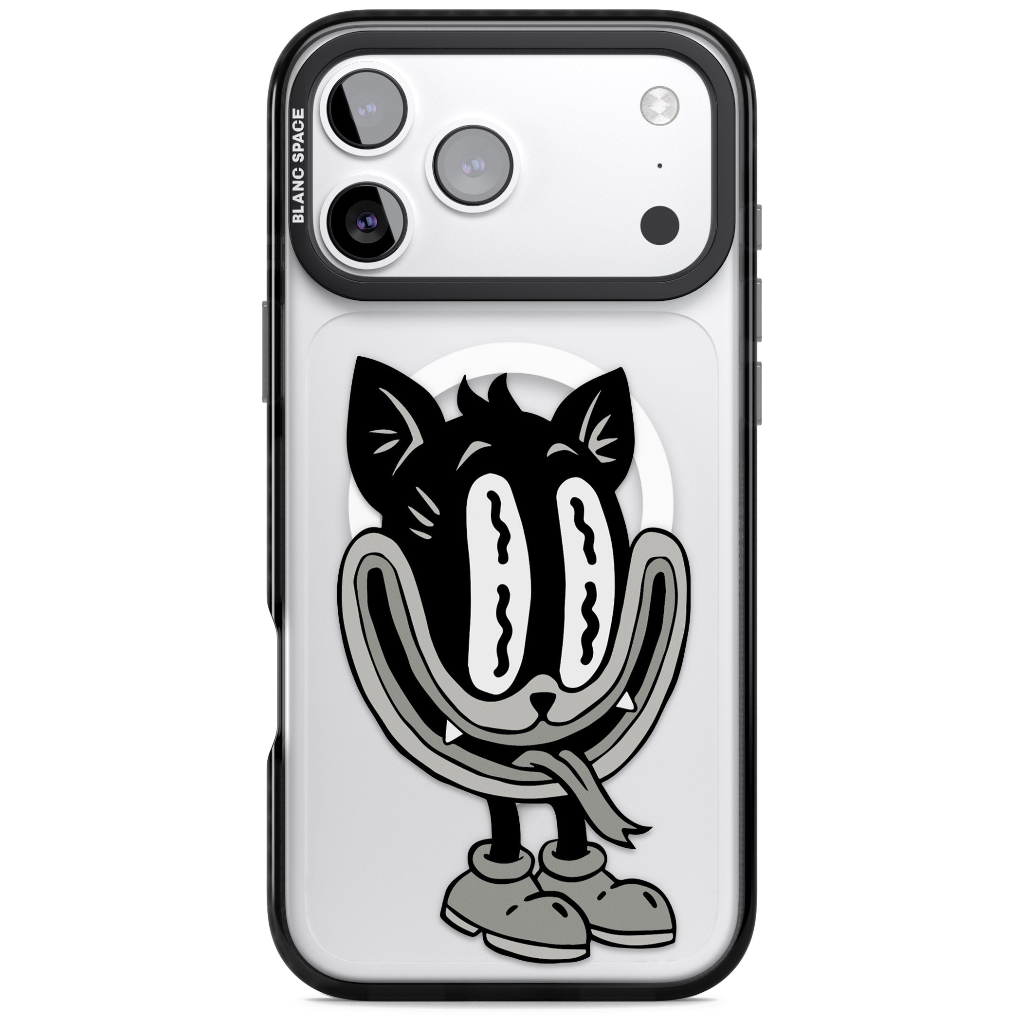 Faded Feline iPhone 17 Pro Impact Pro Black Phone Case