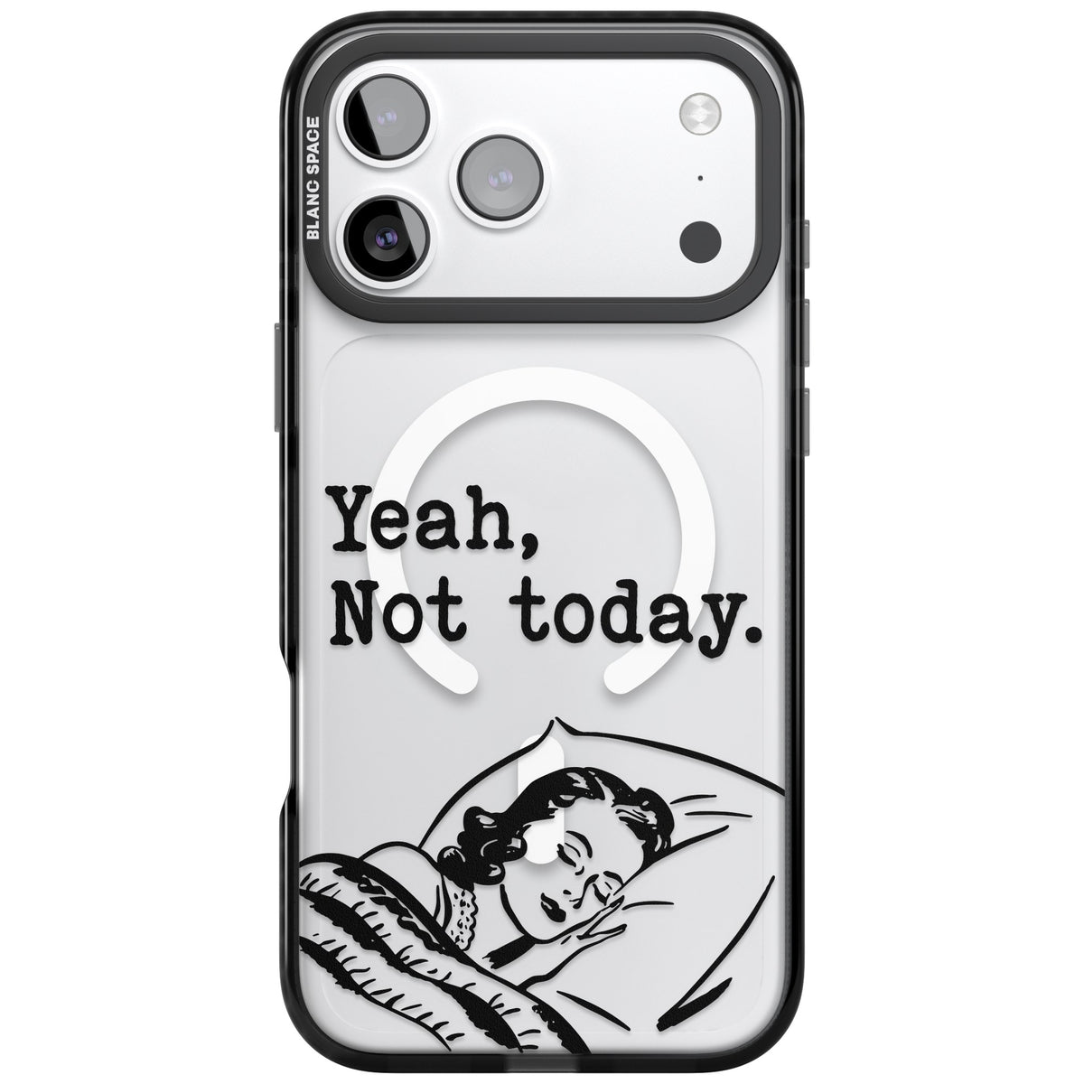 Yeah, Not Today Vintage Aesthetic iPhone Case | Blanc Space