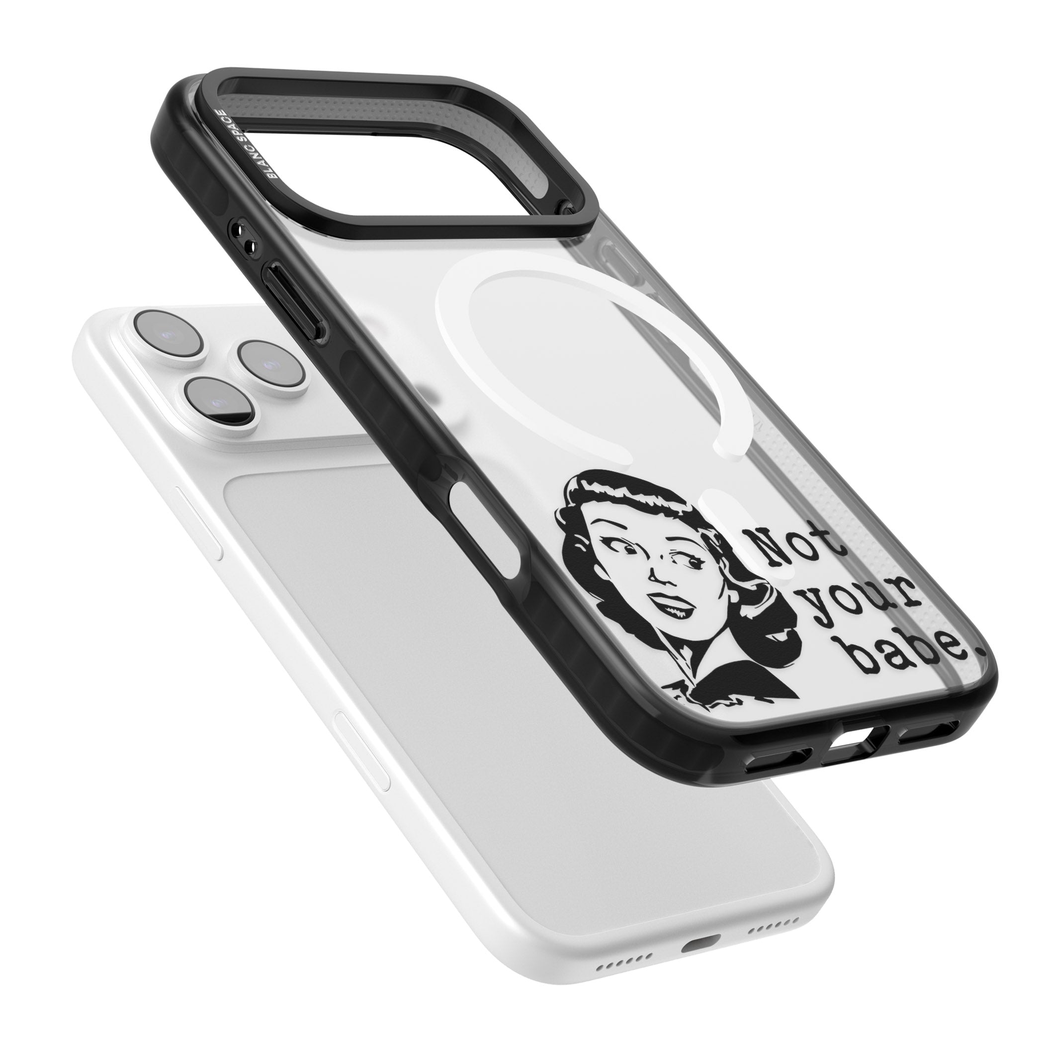 Not Your Babe iPhone 17 Pro Impact Pro Black Phone Case Colours