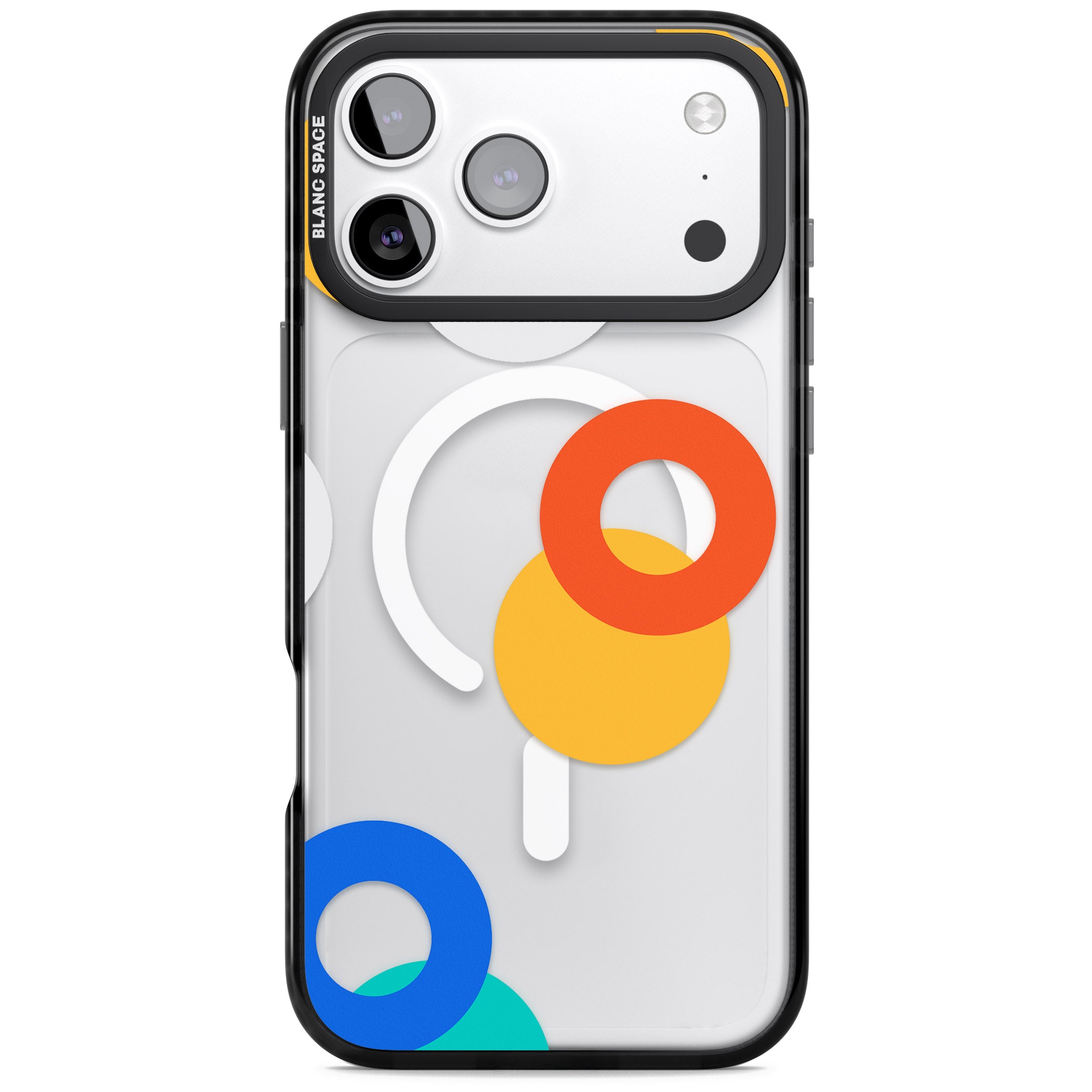 Abstract Mixed Circles iPhone 17 Pro Impact Pro Black Phone Case