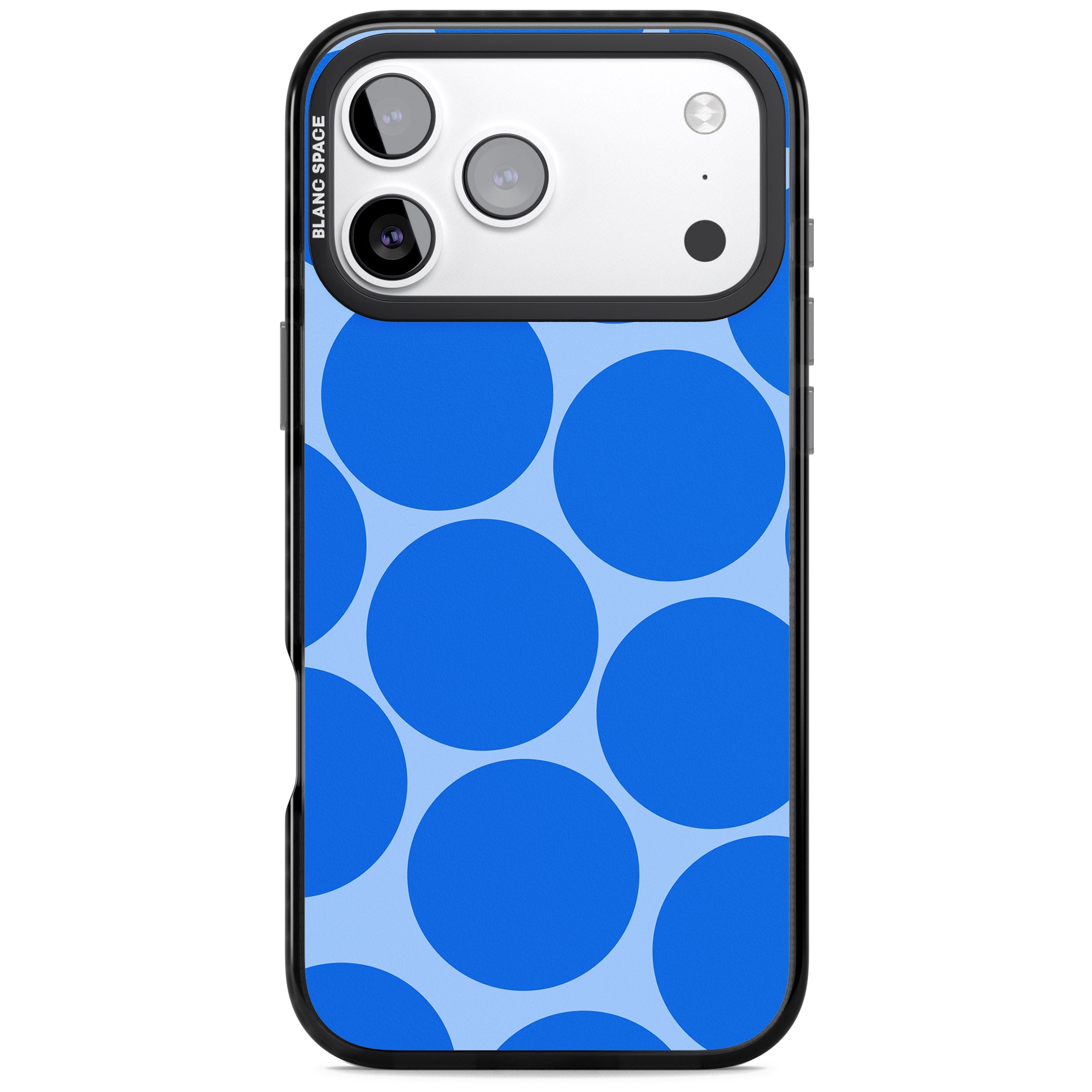 Retro Blue Dot iPhone 17 Pro Impact Pro Black Phone Case